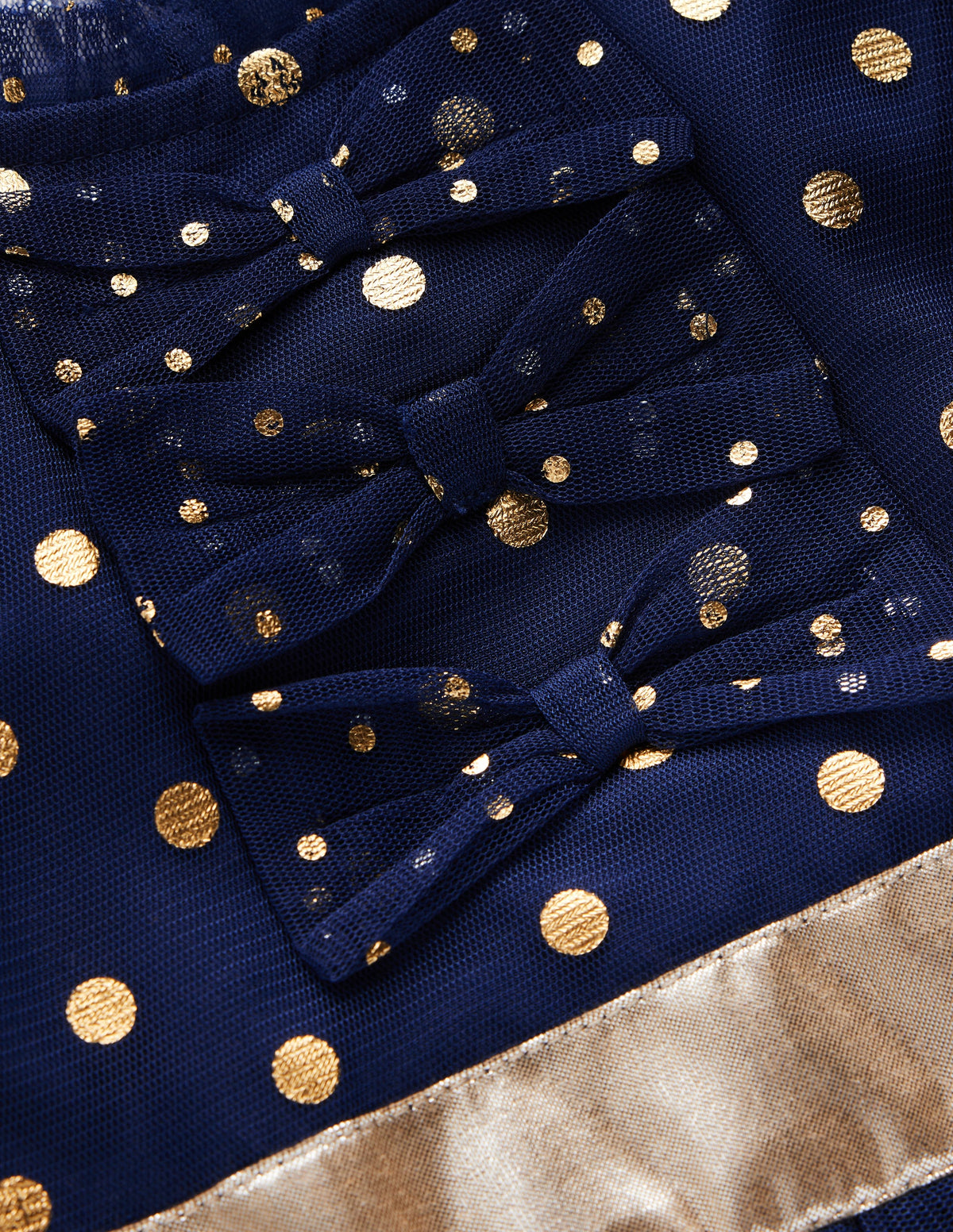 Metallic Tulle Party Dress-Blue Tulle-3