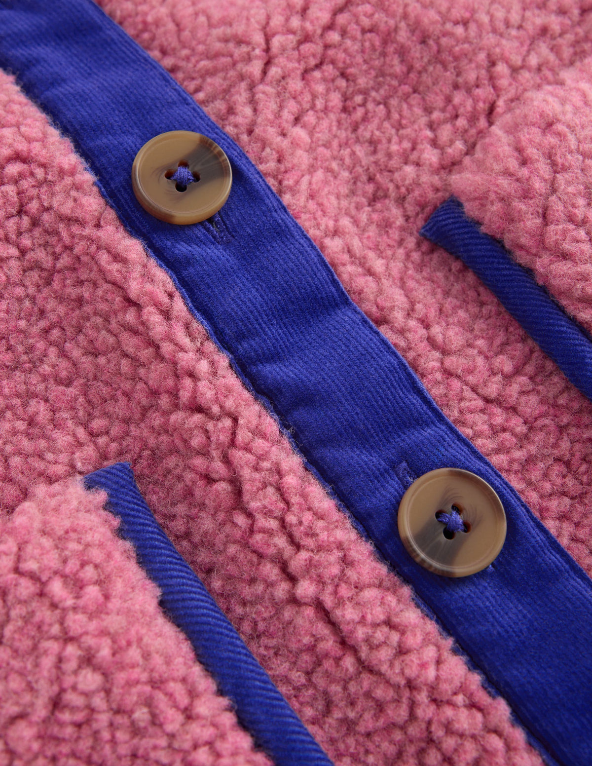 Embroidered Borg Jacket-Pink Heather-6