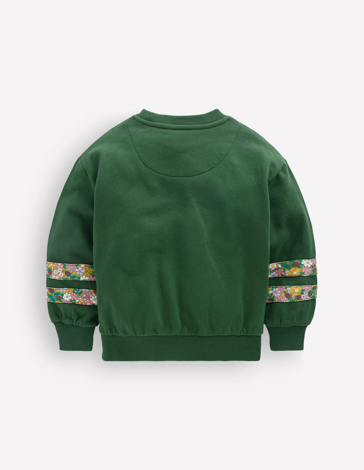 Relaxed Panel Sweatshirt-Green Floral-2