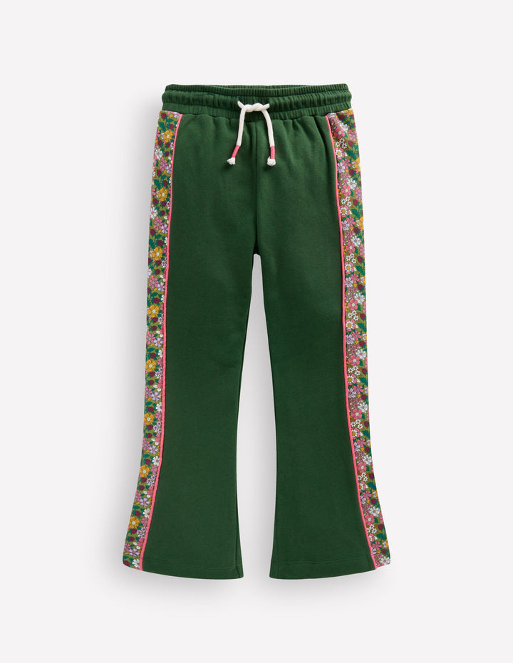 Kickflare Sweatpants-Laurel Green Floral