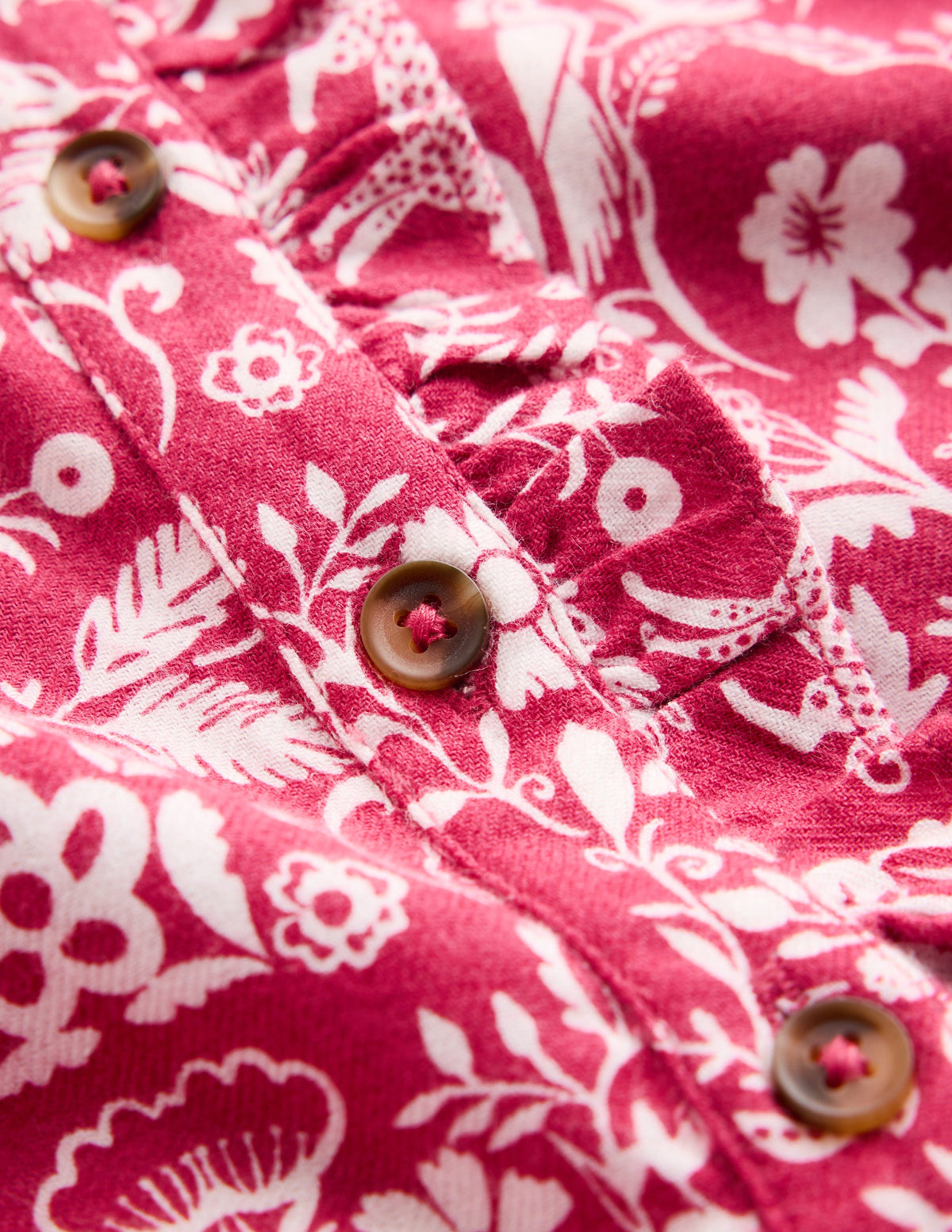 Maude Ruffle Shirt Dress-Pink Jungle Print - Image 3