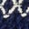 Smocked Corduroy Sparkle Dress-College Navy Stars