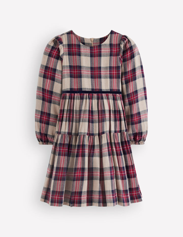 Posie Twirly Woven Dress-Multi Check