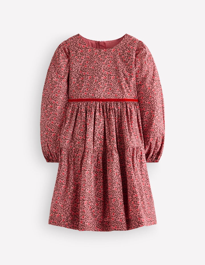 Posie Twirly Woven Dress-Pink Floral