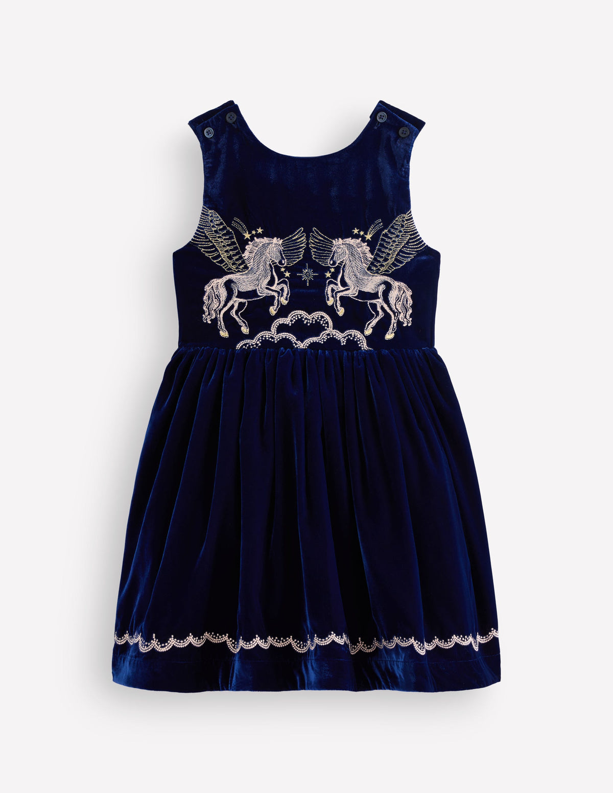 Cross Back Party Pinnie-Navy Pegasus-1