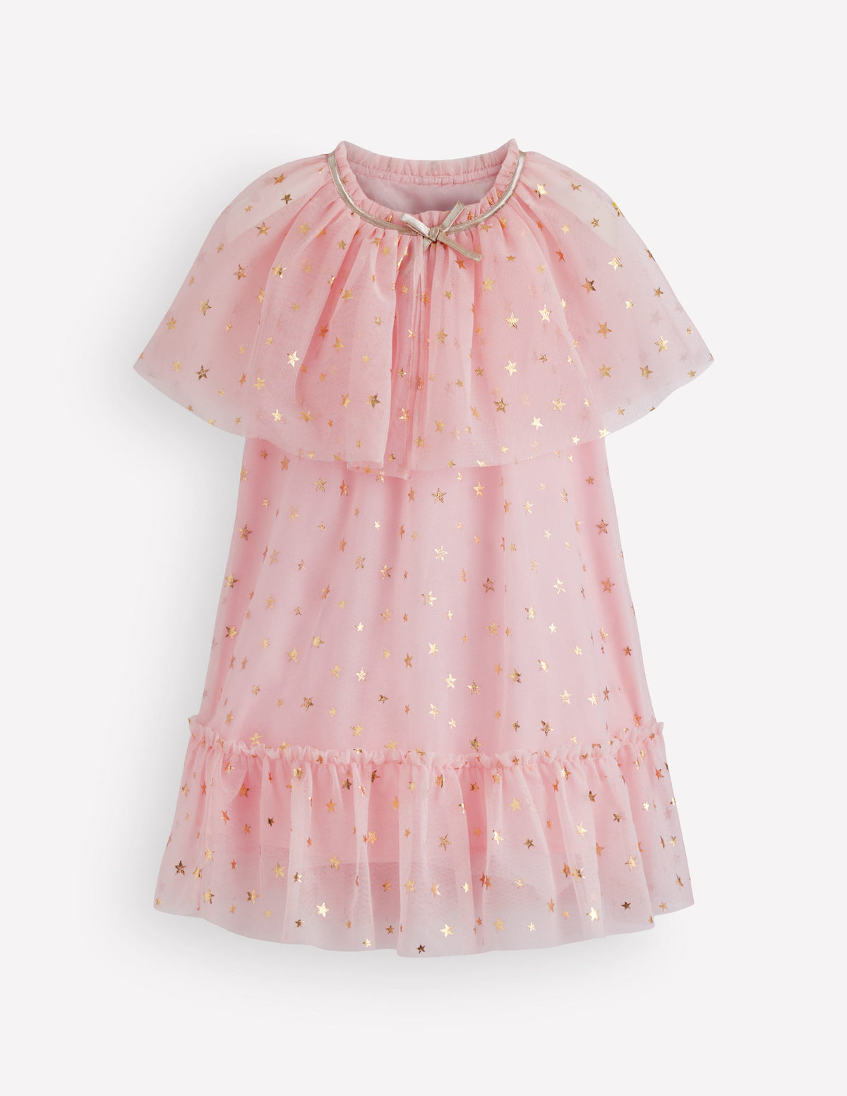 Tulle Cape Dress-Light Pink Stars - Image 2
