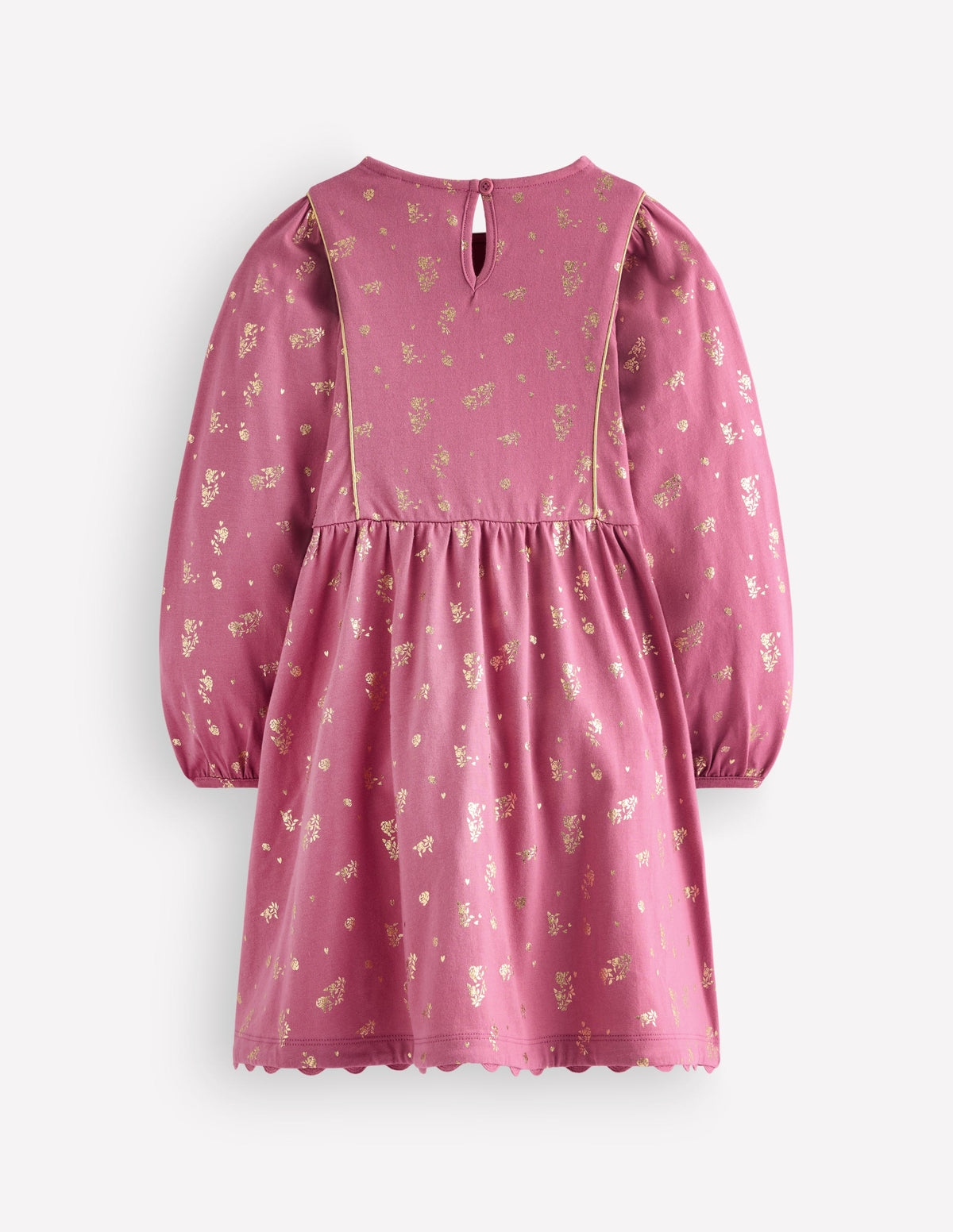 Mabel Twirly Sparkle Dress-Pink Foil Flowers - Image 2