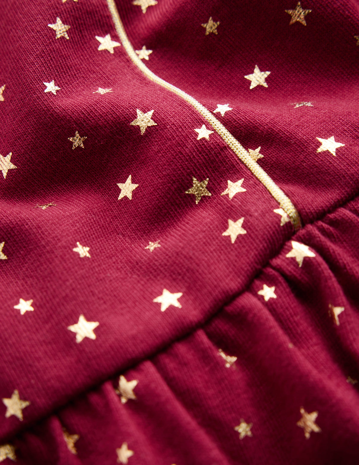 Mabel Twirly Sparkle Dress-Red Foil Stars-3