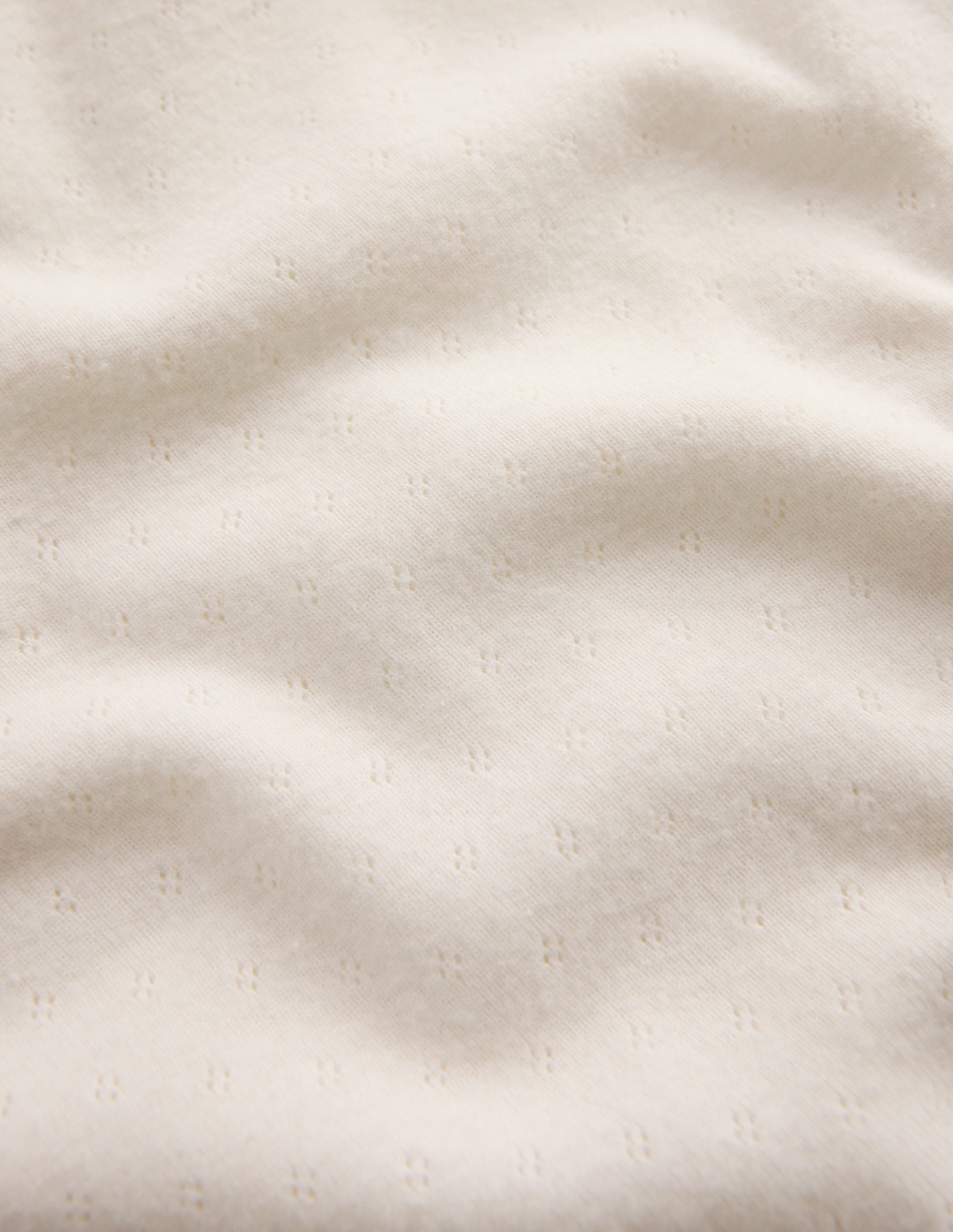 Frill Pointelle LS Top-Ivory - Image 3