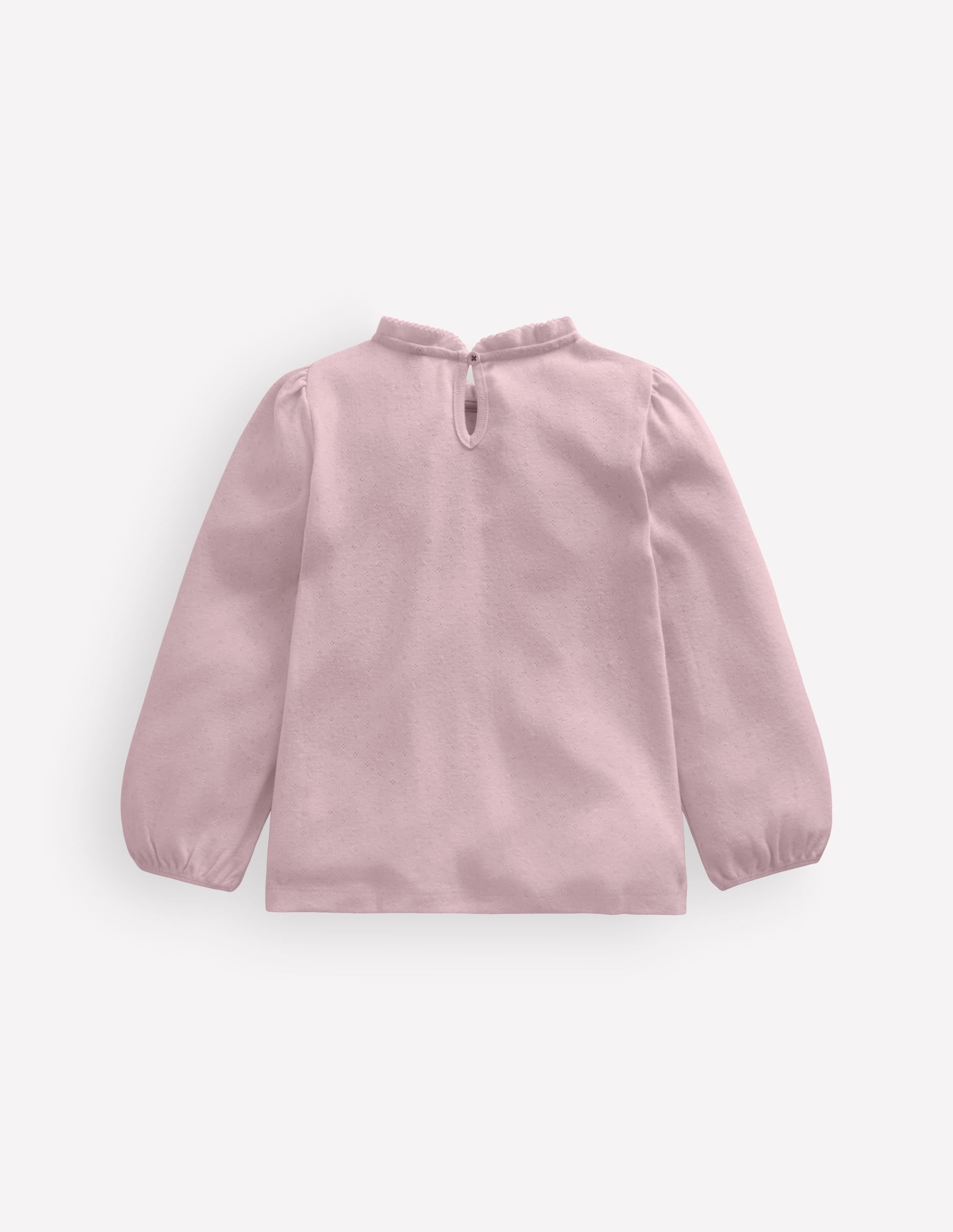 Frill Pointelle Top - Pink | Boden USA