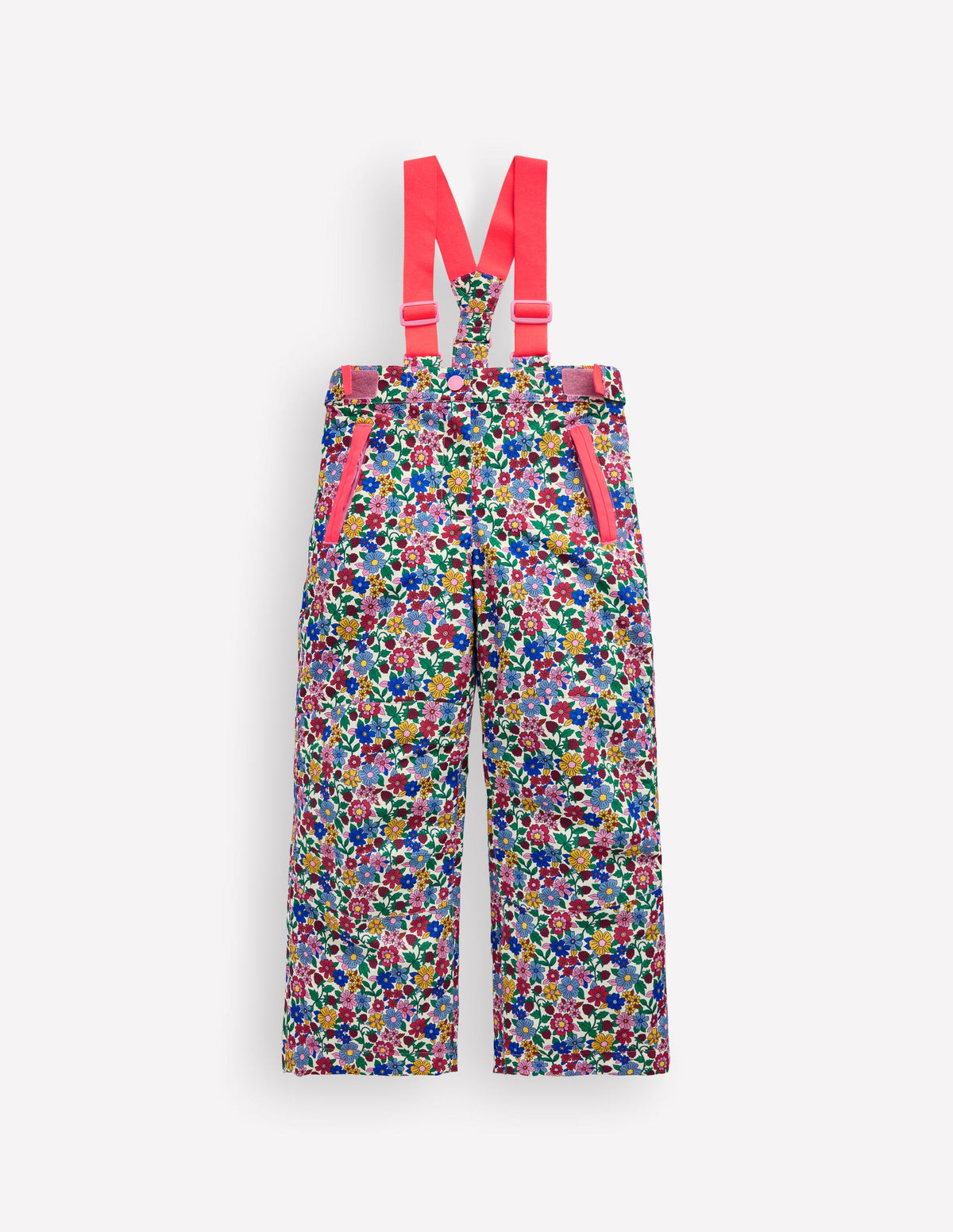 All-Weather Waterproof Trouser-Neon Pink Ditsy Floral-1