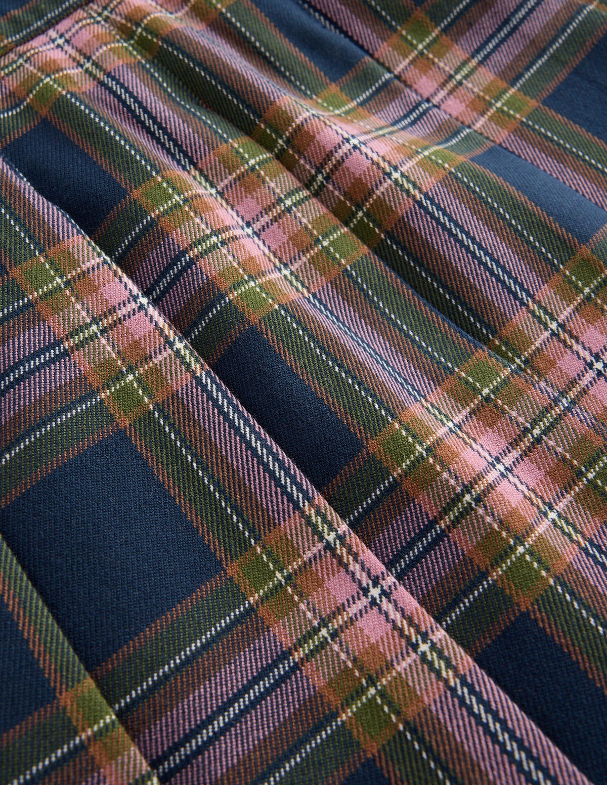 Pleated Mini Skirt-Navy Check-4
