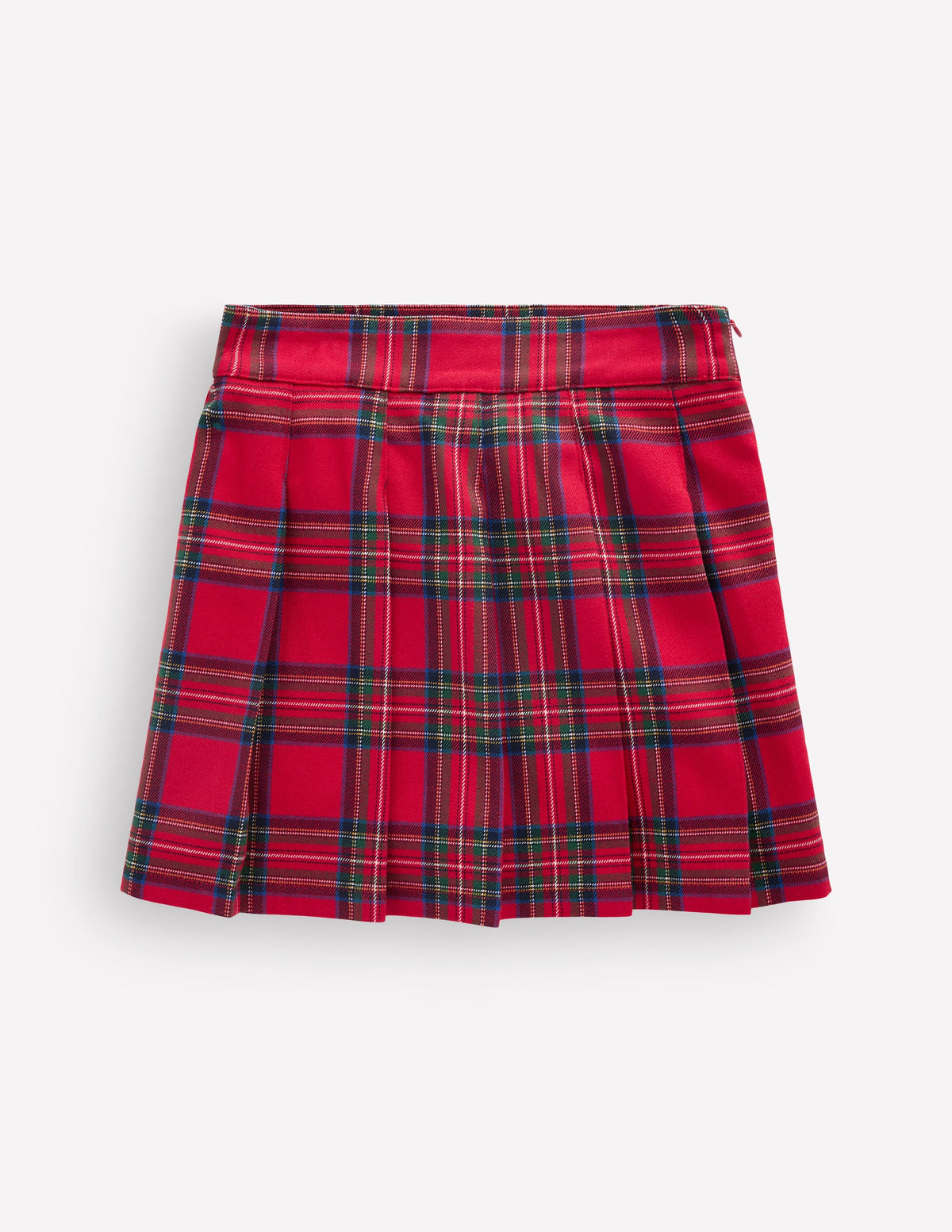 Pleated Mini Skirt-Red Check - Image 2