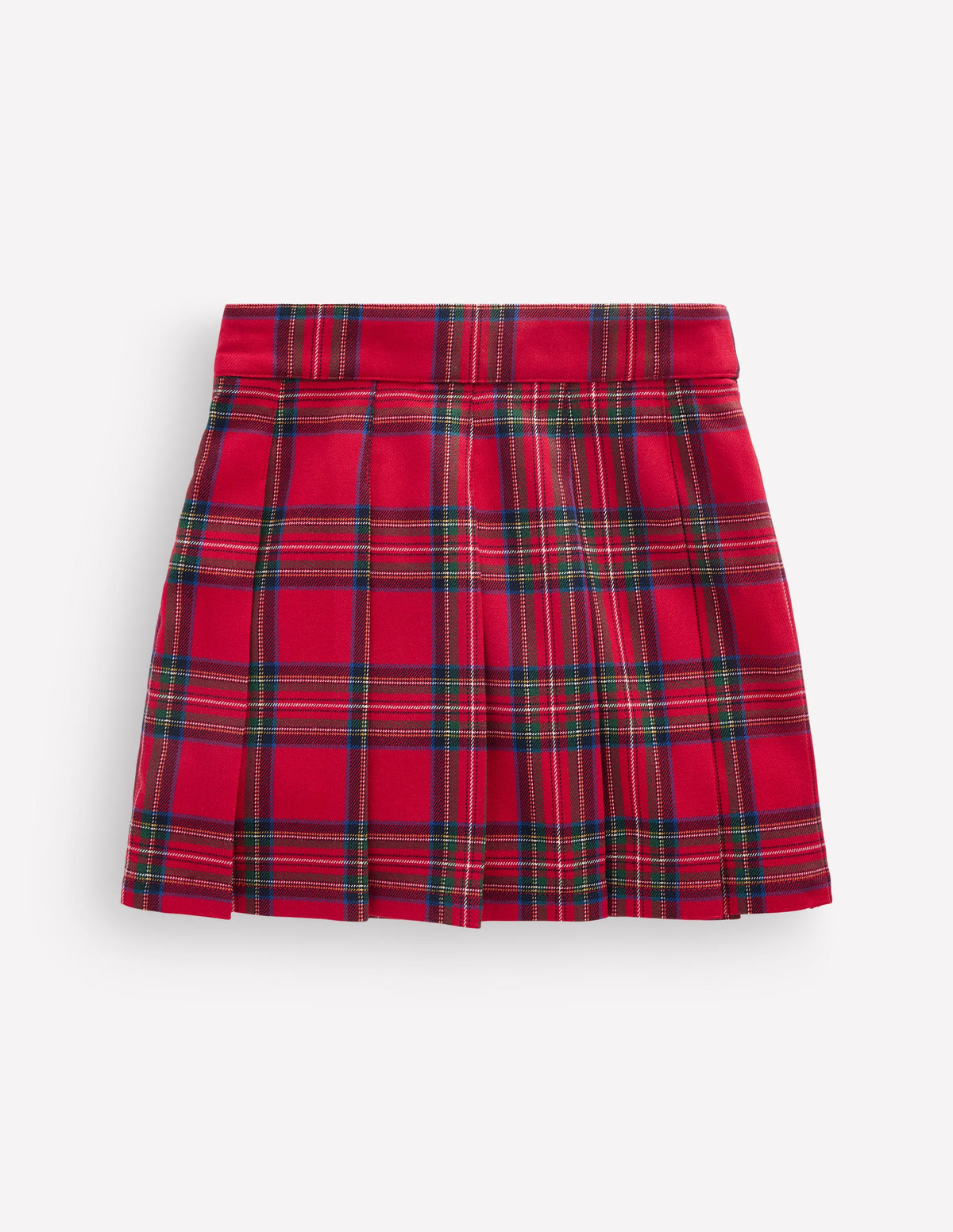 Pleated Mini Skirt-Red Check - Image 3