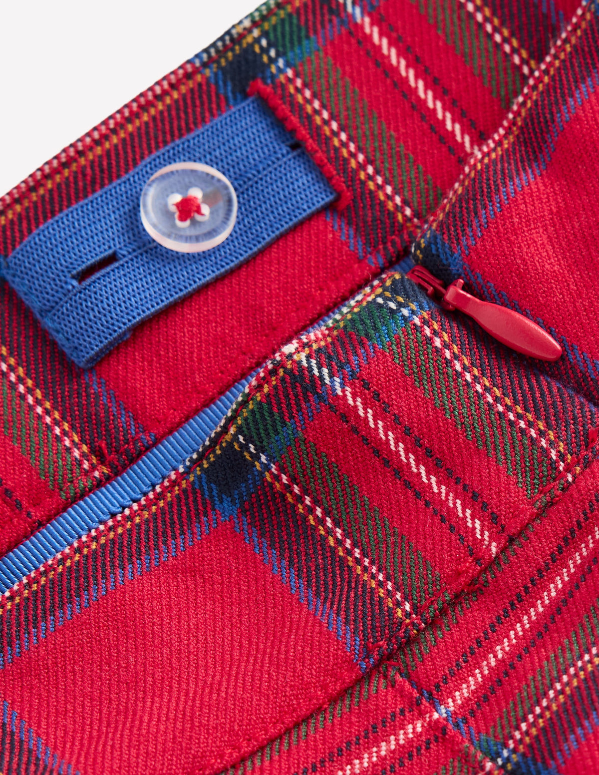 Pleated Mini Skirt-Red Check - Image 4