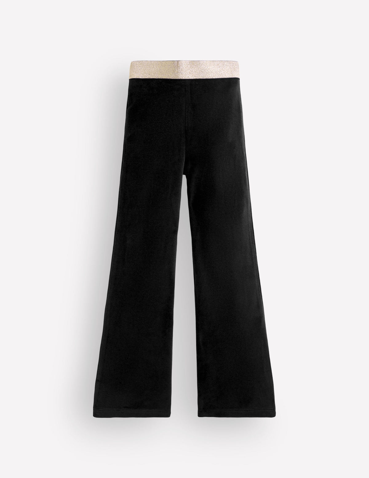 Velvet Flared Leggings-Black - Image 1