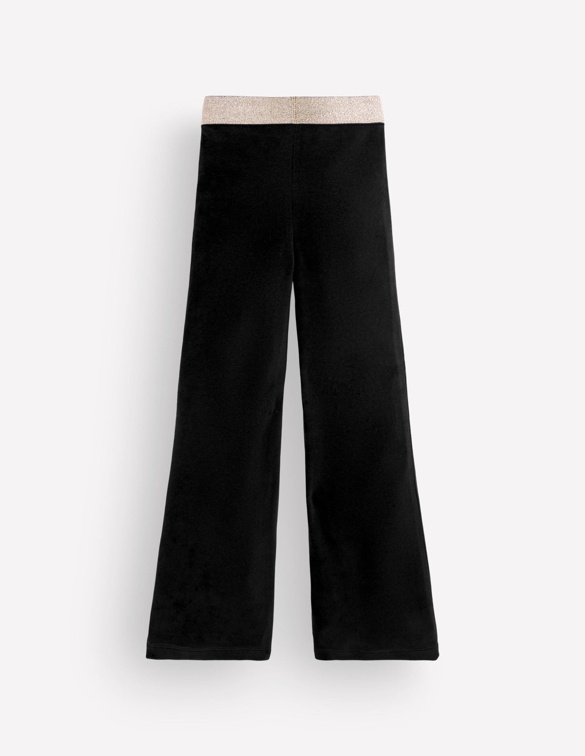 Velvet Flared Leggings-Black-2