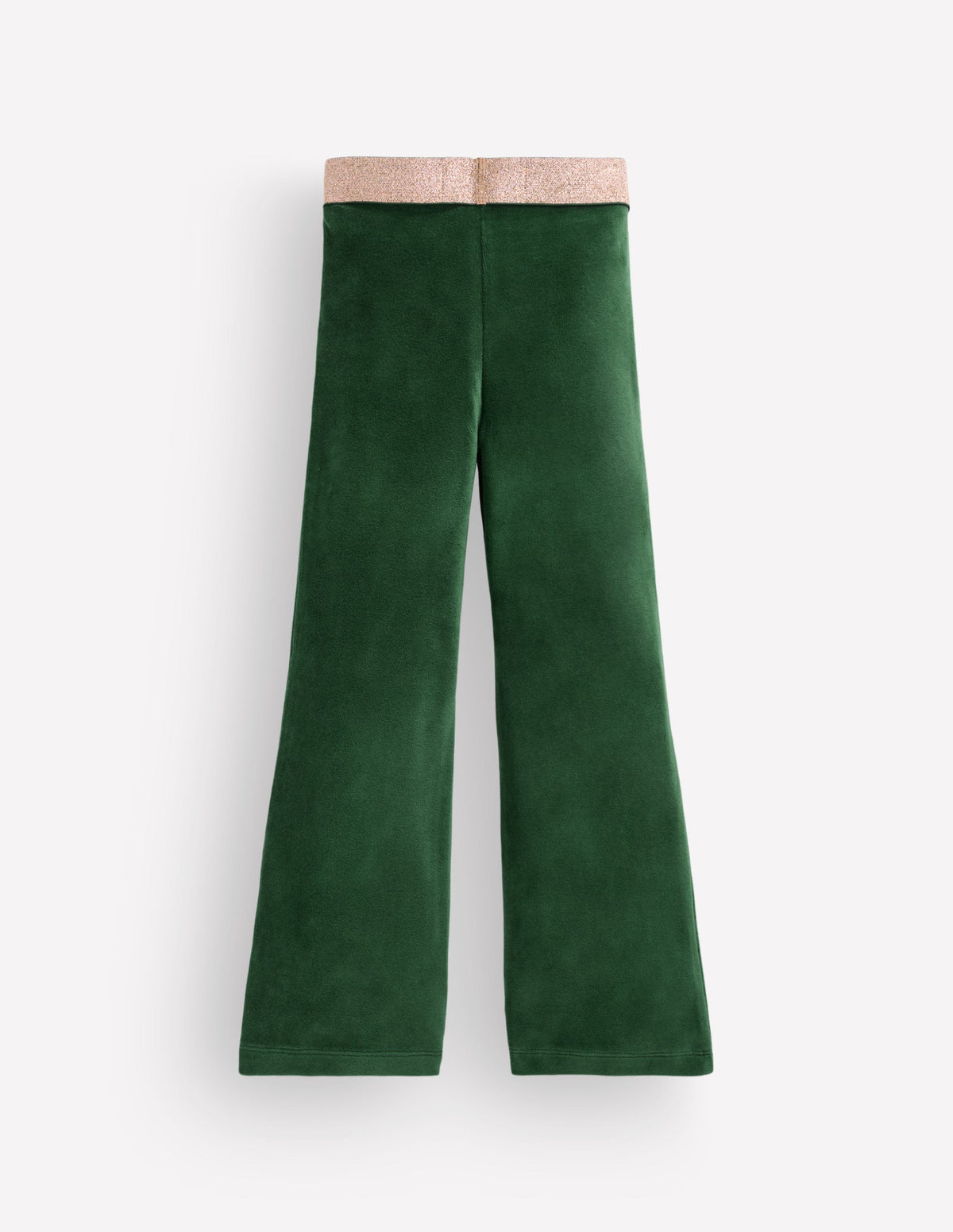 Velvet Flared Leggings-Hunter Green-2