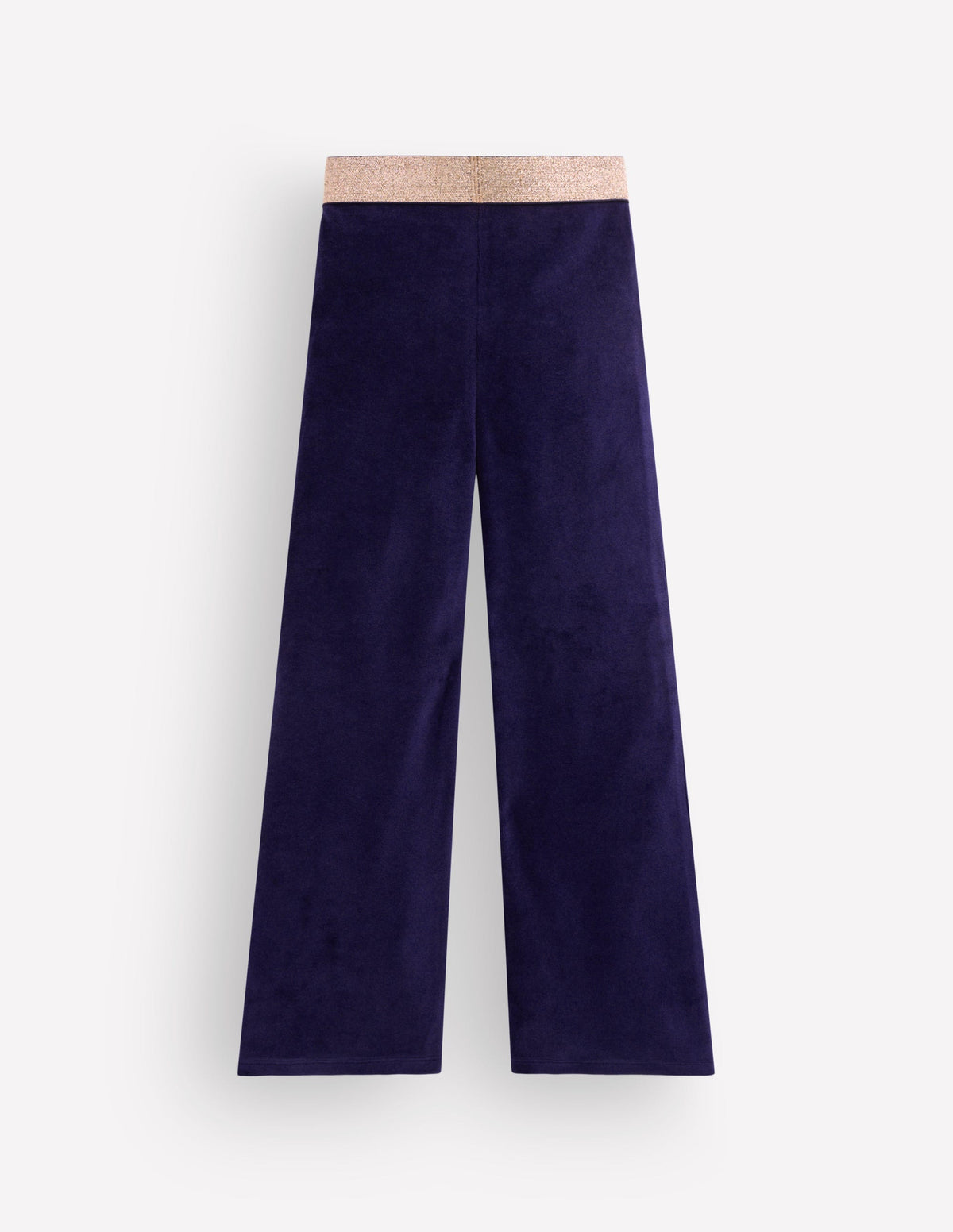 Velvet Flared Leggings-College Navy-2
