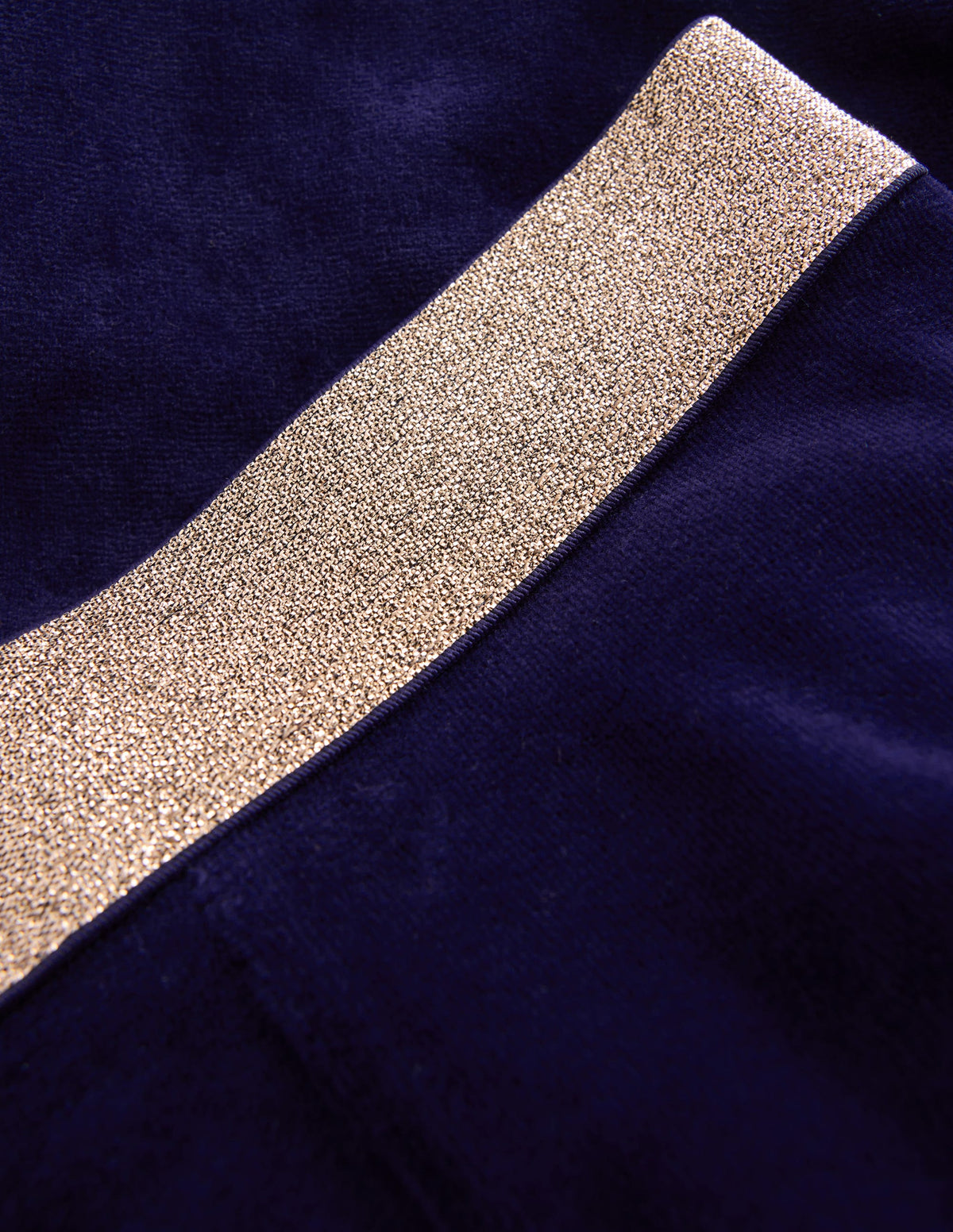 Velvet Flared Leggings-College Navy - Image 3