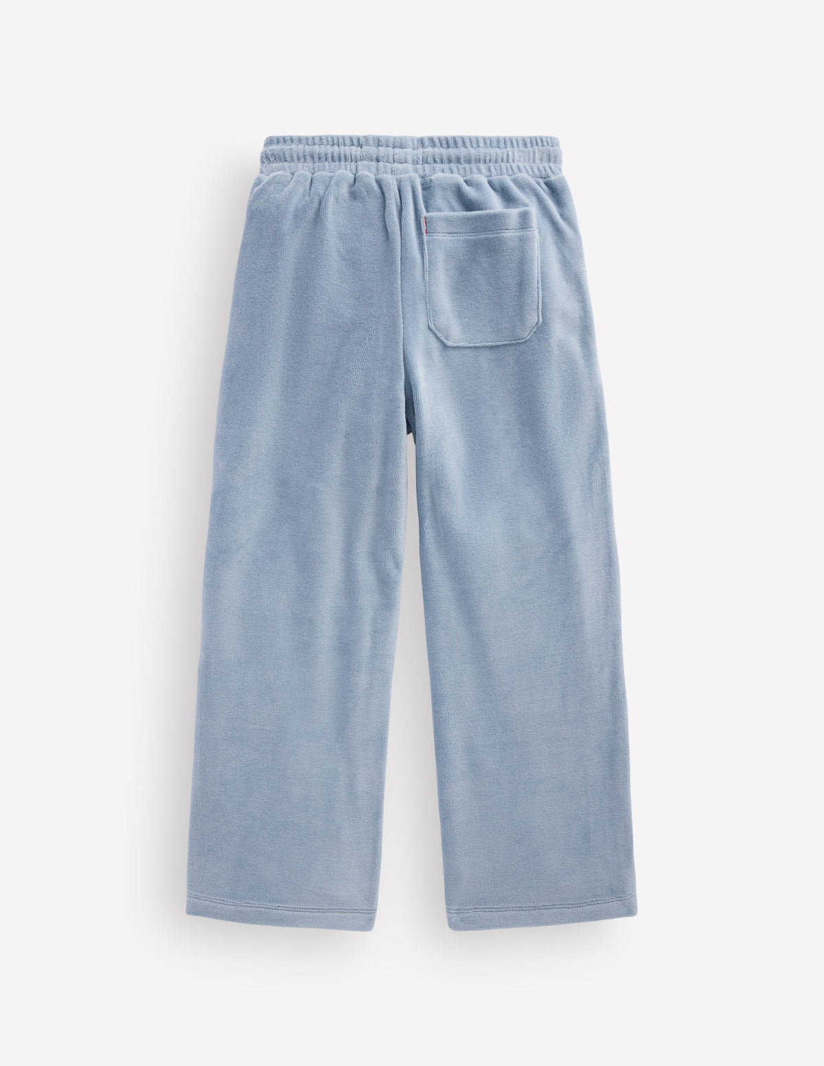 Velour Wide Leg Sweatpants-French Blue-2