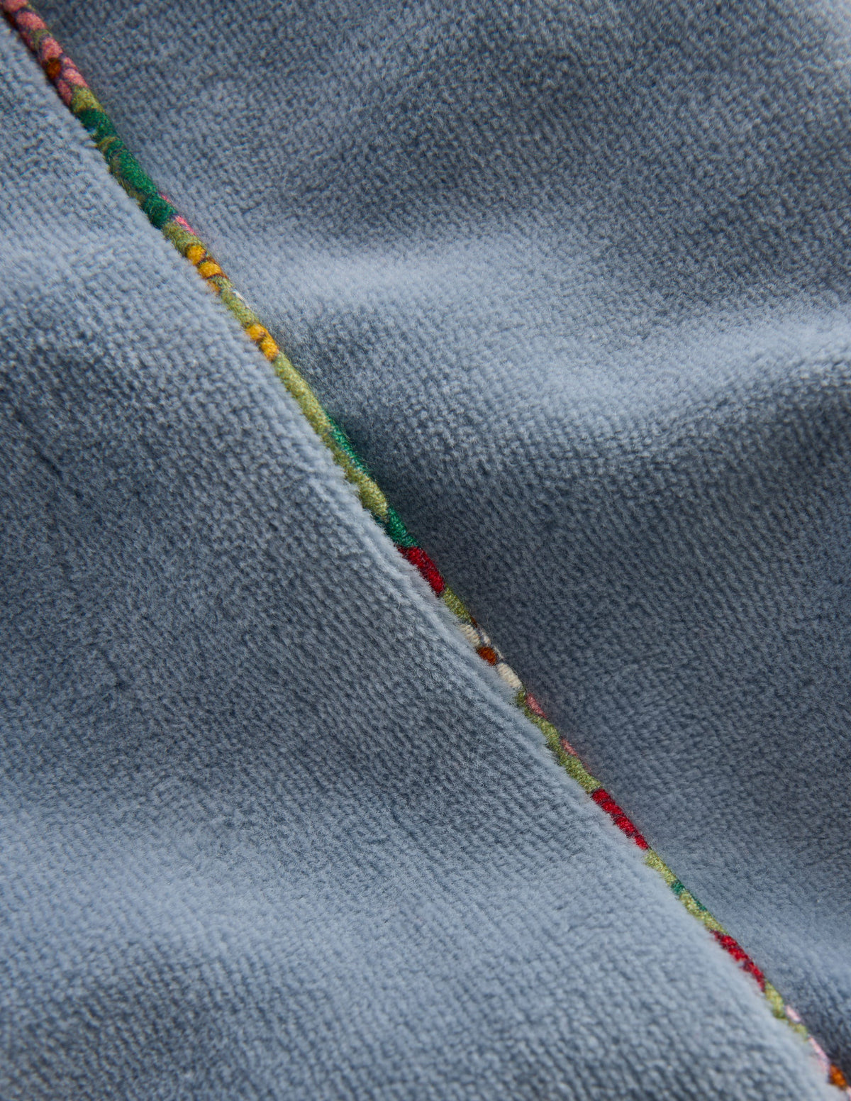 Velour Wide Leg Sweatpants-French Blue - Image 3