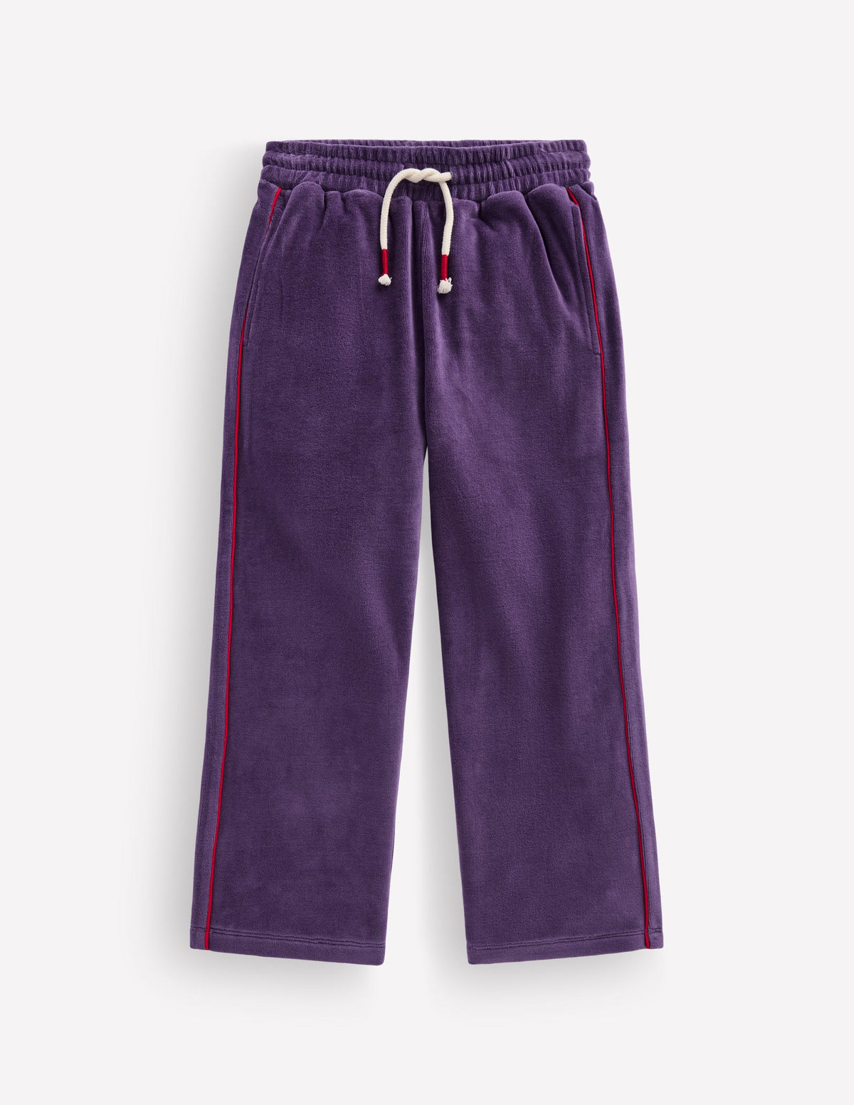 Velour Wide Leg Sweatpants-Mystic Purple - Image 1
