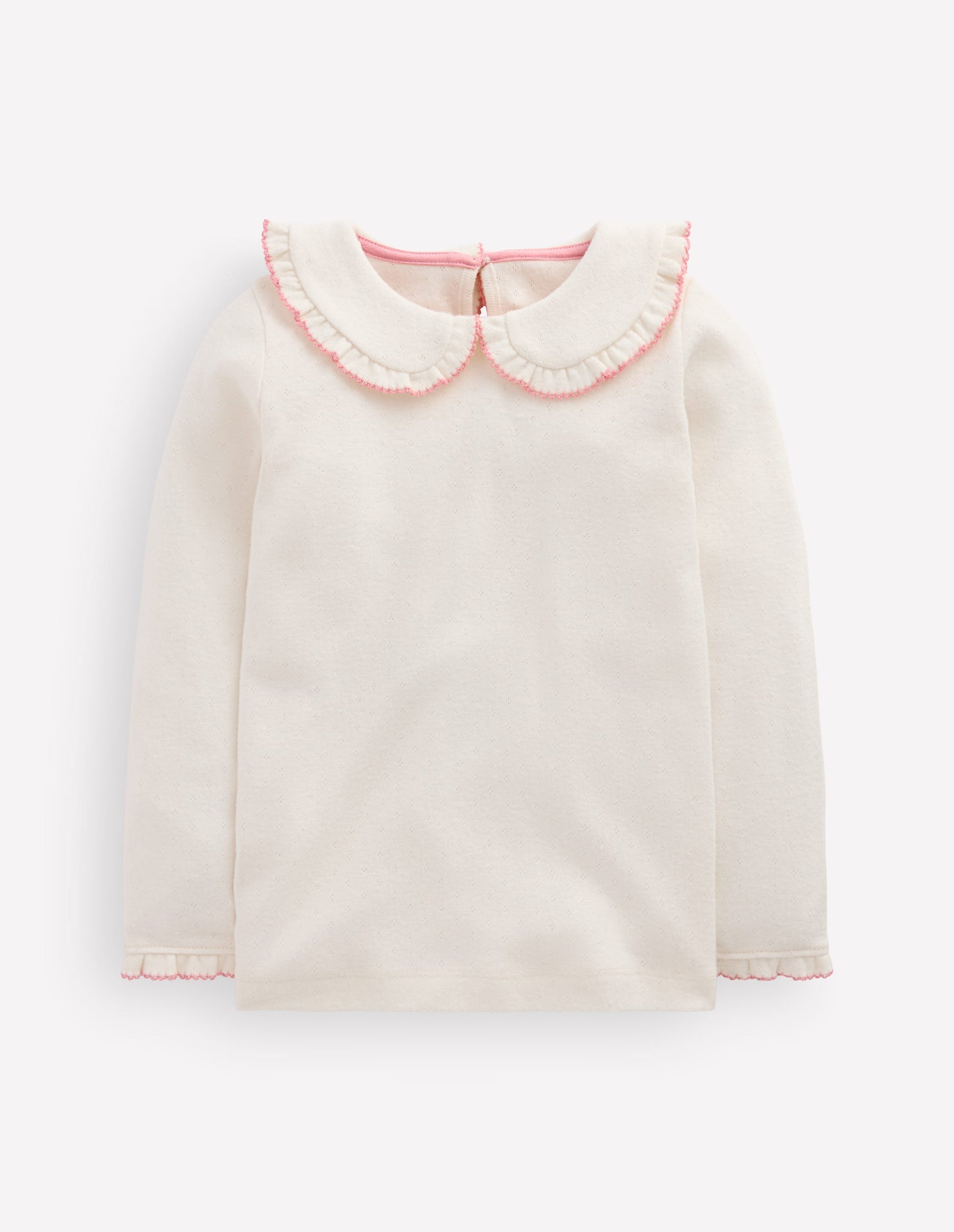 Collared Pointelle Top-Ivory-3