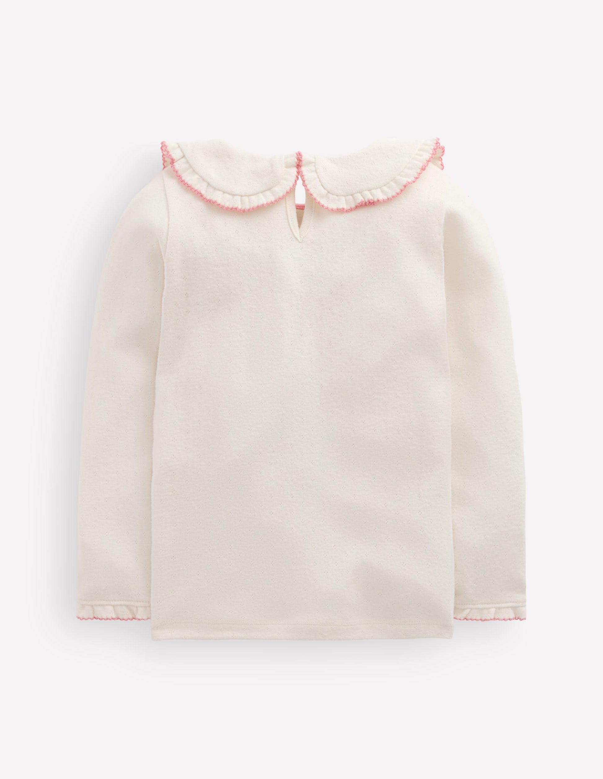 Collared Pointelle Top-Ivory-4