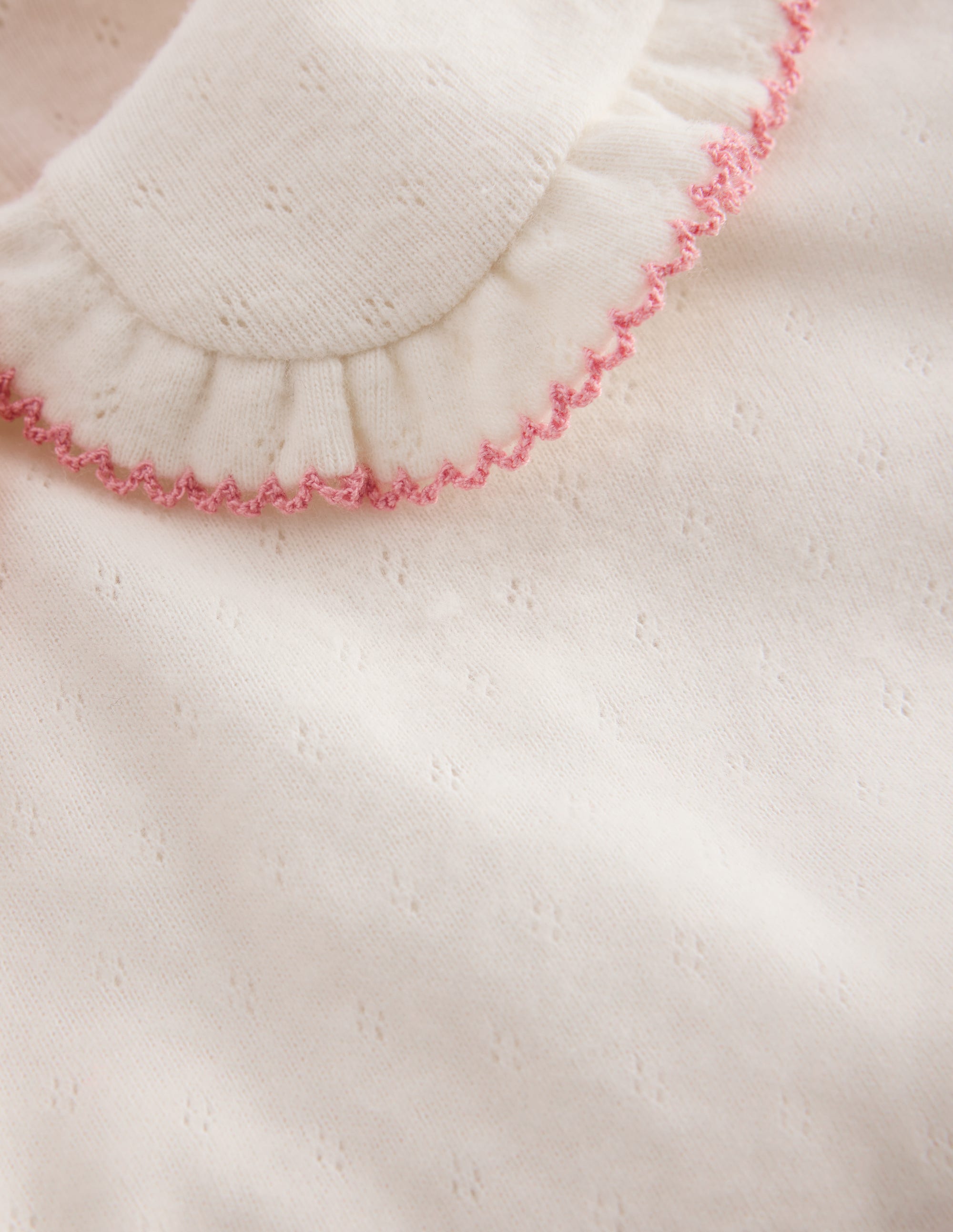 Collared Pointelle Top-Ivory - Image 5