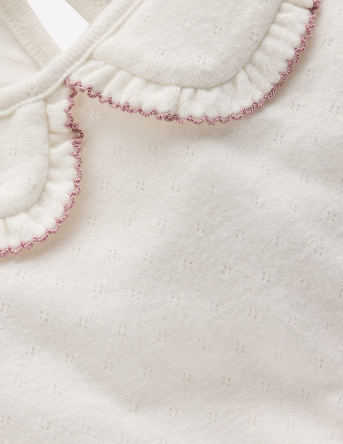 Collared Pointelle Top-Ivory - Image 5
