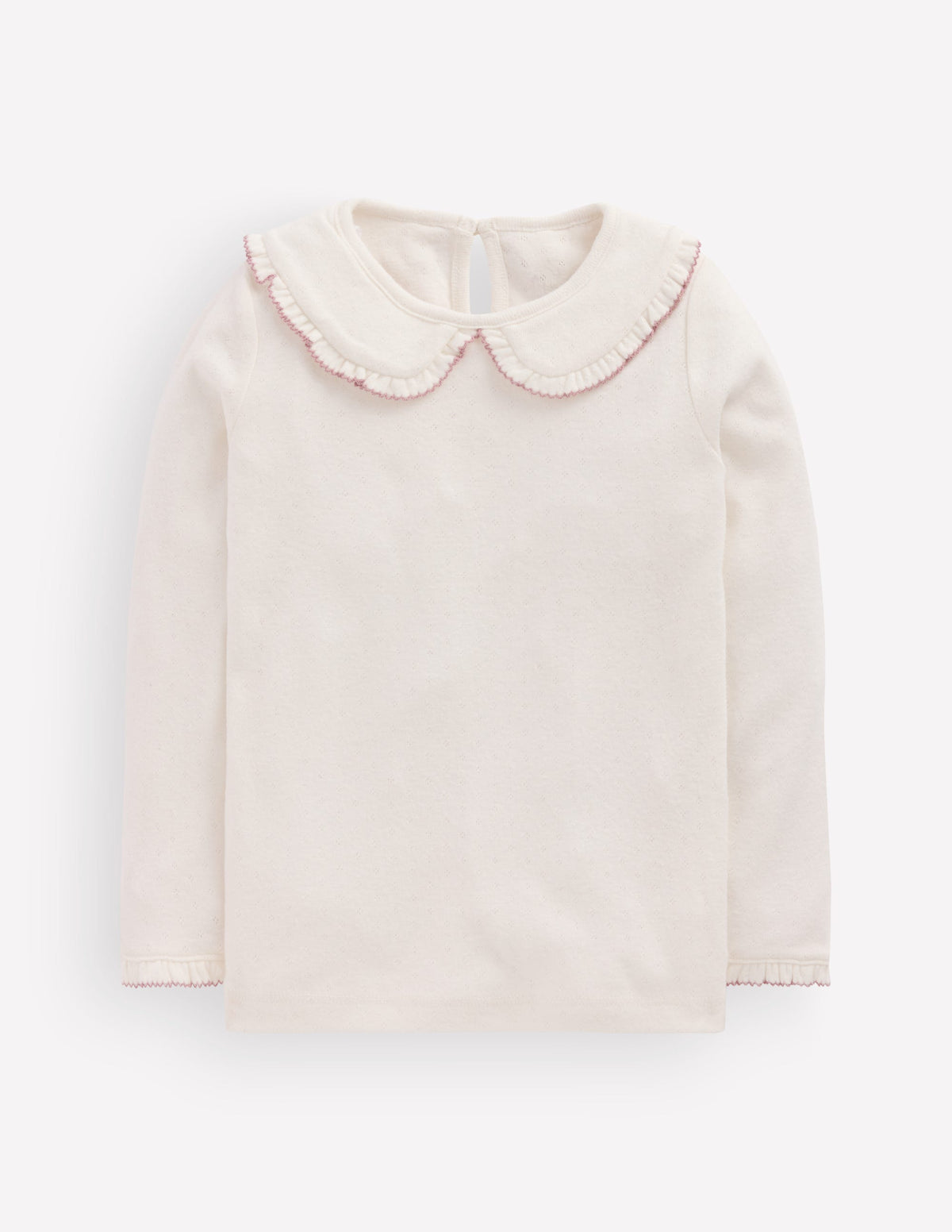 Collared Pointelle Top-Ivory-3