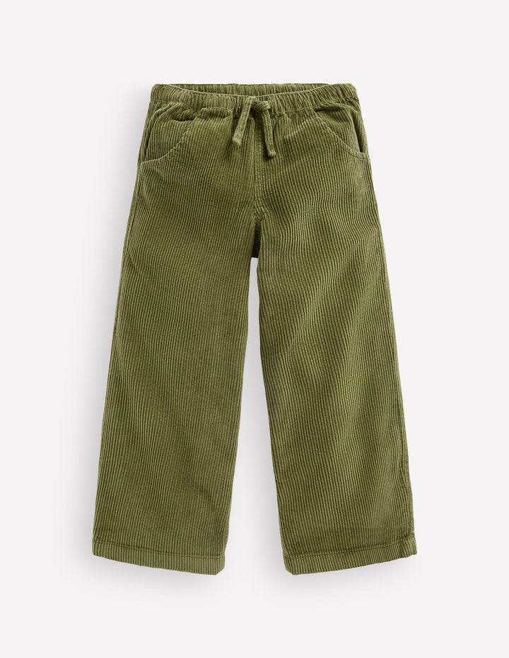 Draw Cord Pants-Olive Cord