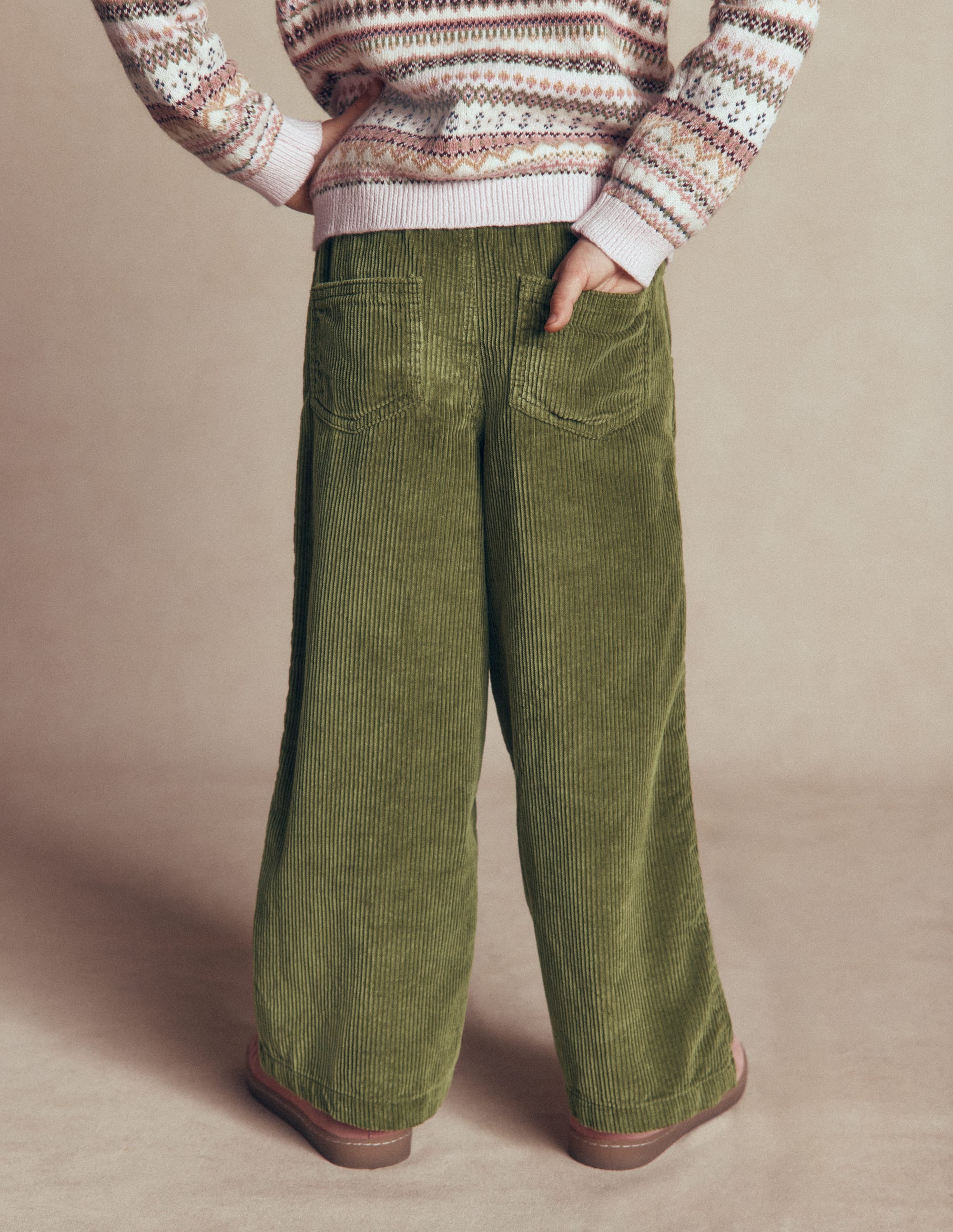Draw Cord Trousers - Olive Cord | Boden USA