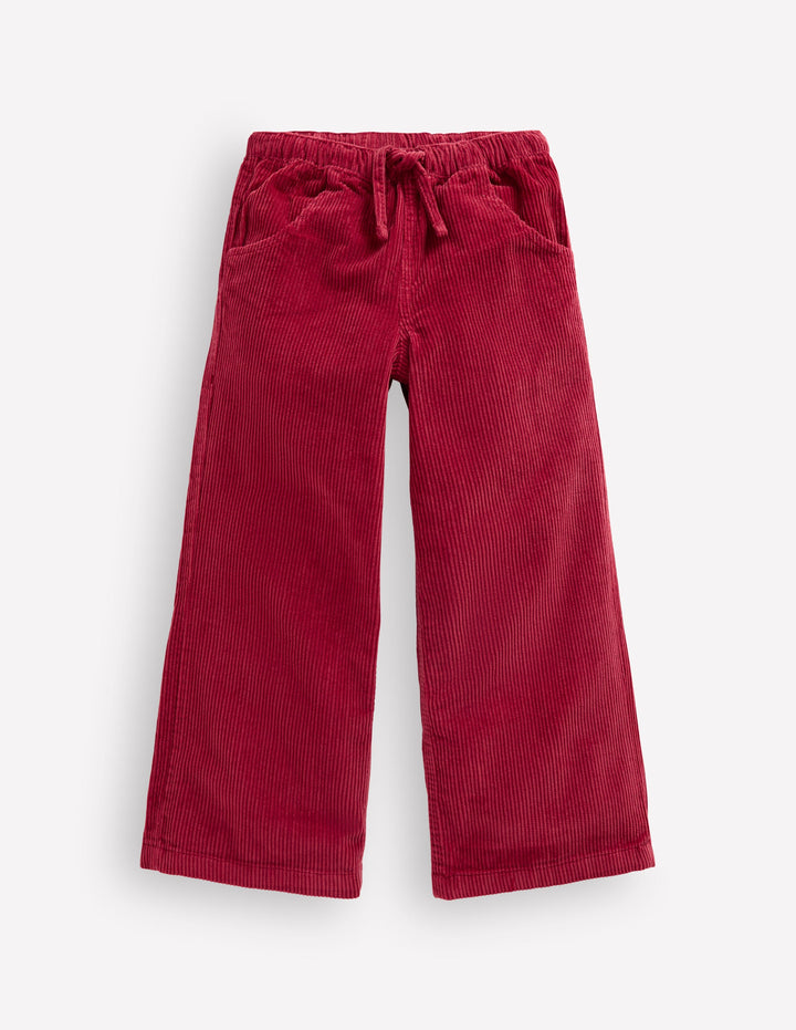 Draw Cord Pants-Crimson Red Cord