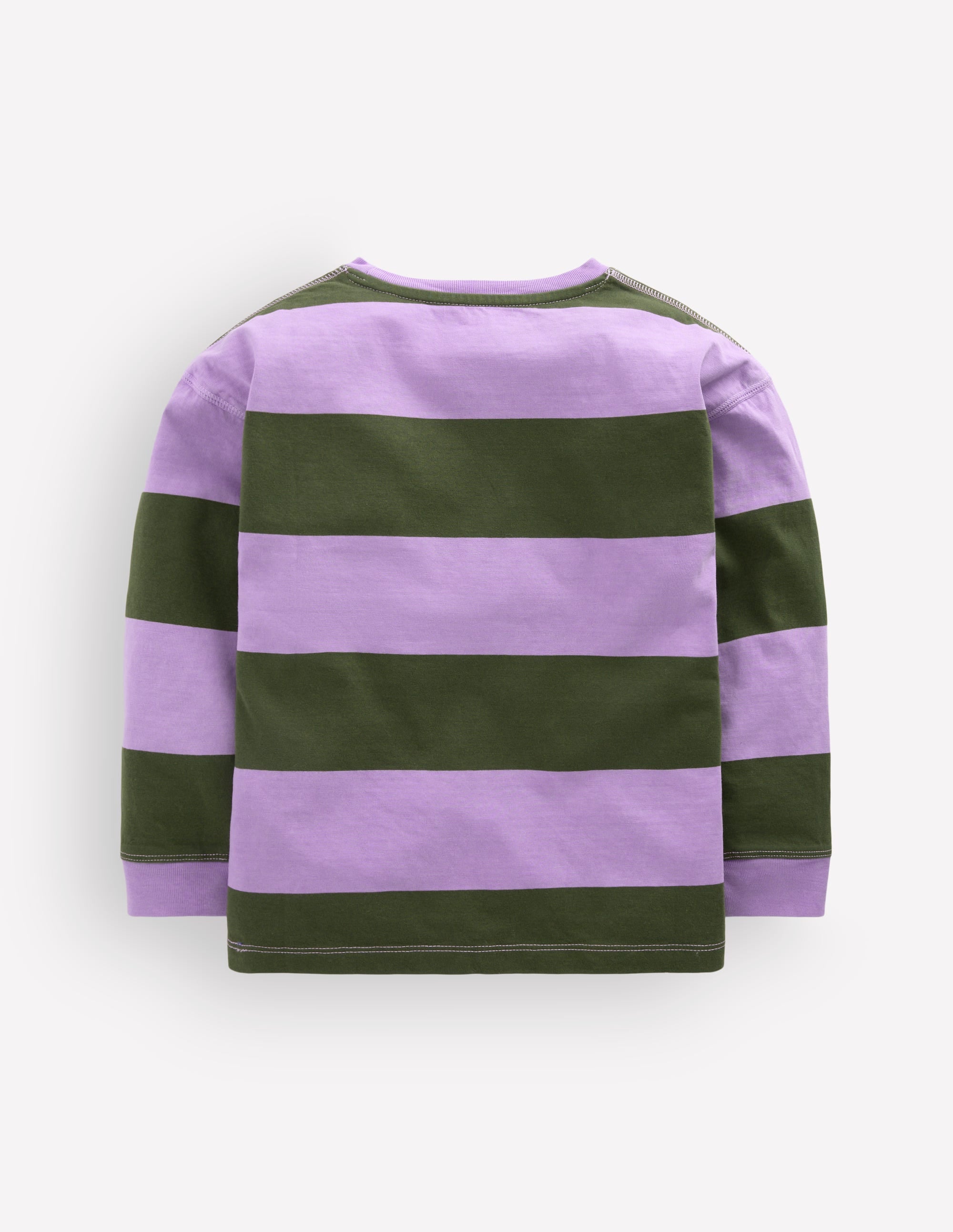 Long Sleeve Garment Dye Tee-Brunswick Green/Floral Purple - Image 4