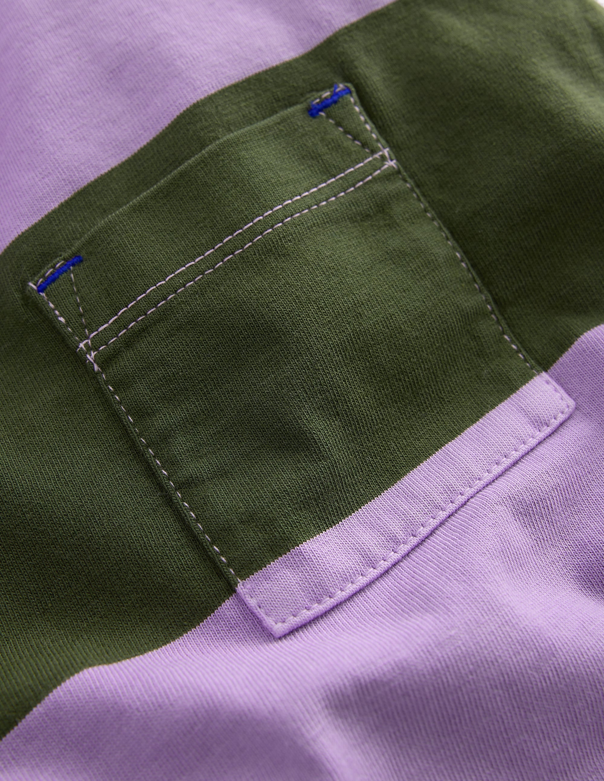Long Sleeve Garment Dye Tee-Brunswick Green/Floral Purple - Image 5