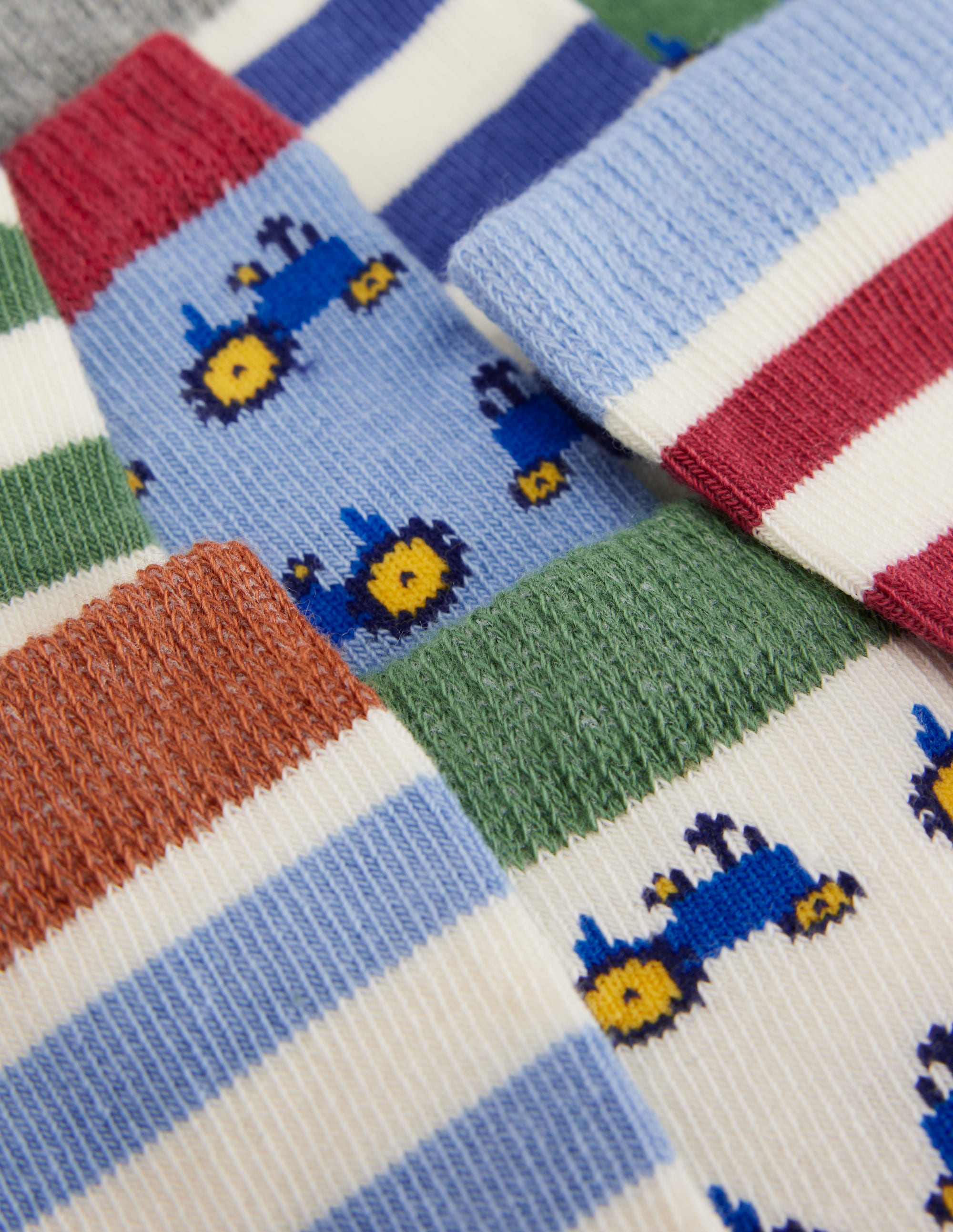 7-pack Baby Socks-Tractors - Image 2