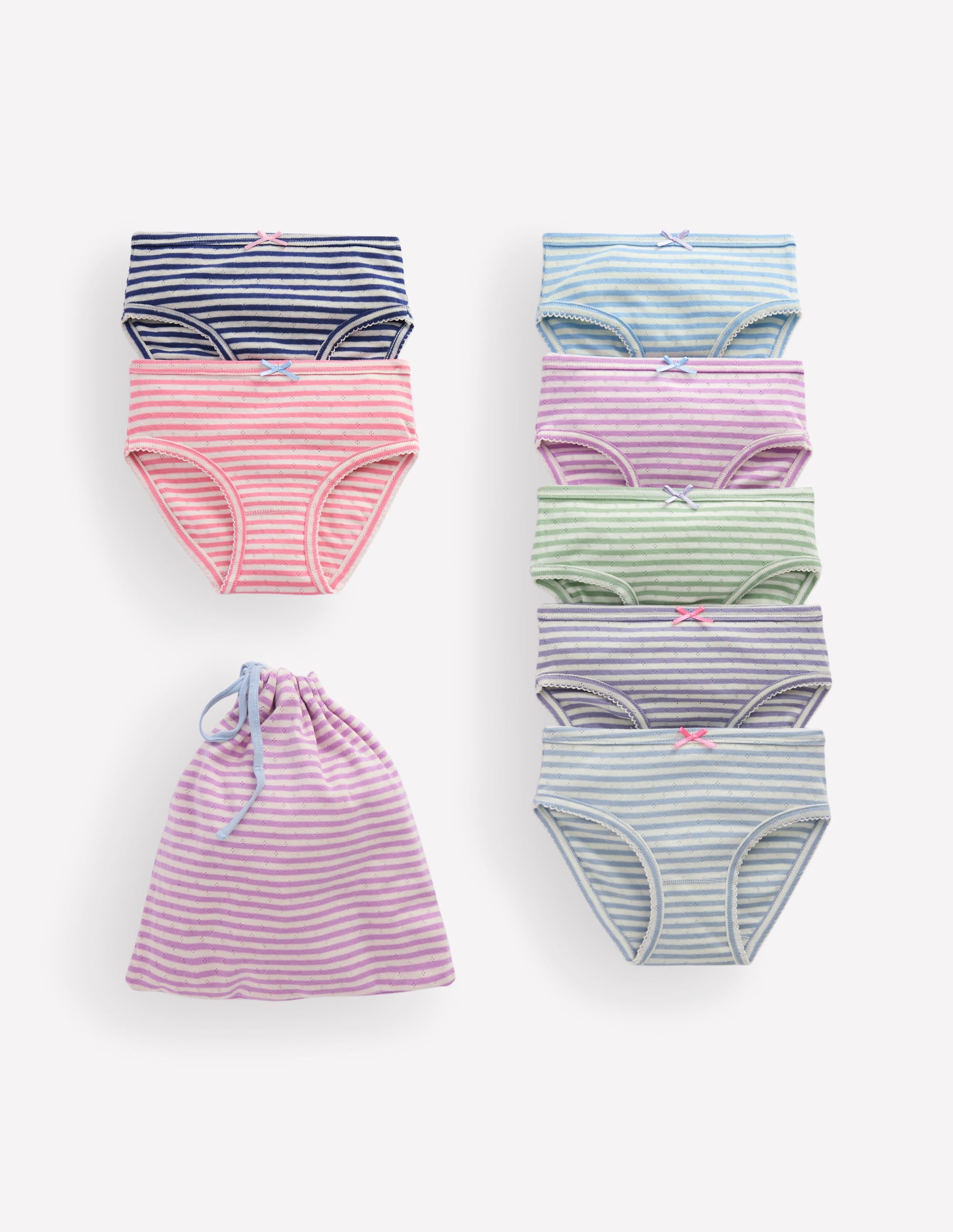 7-pack Pointelle Underwear-Multi Strpes - Image 1