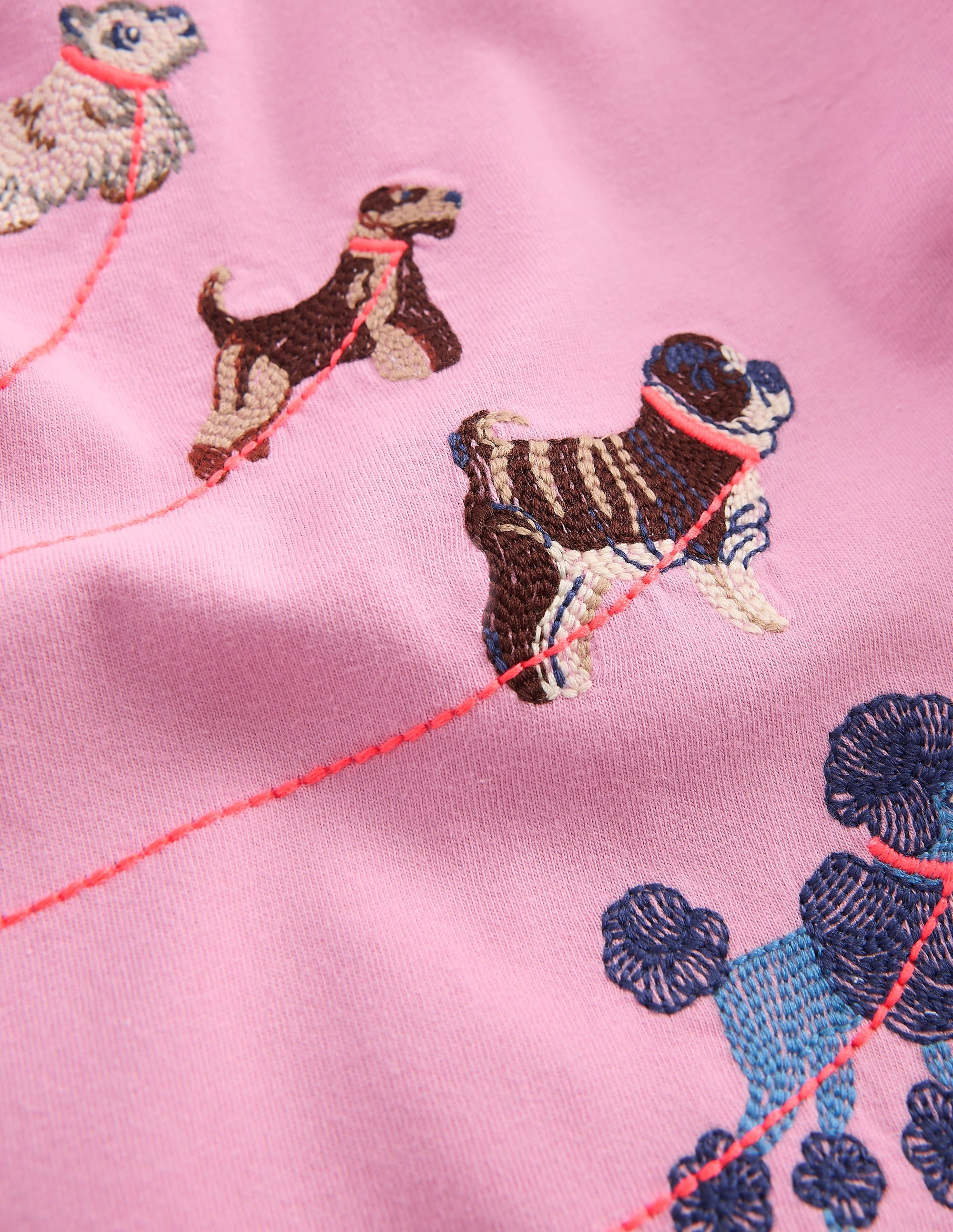 Long Sleeve Superstitch Tee-Soft Lavender Dogs - Image 3