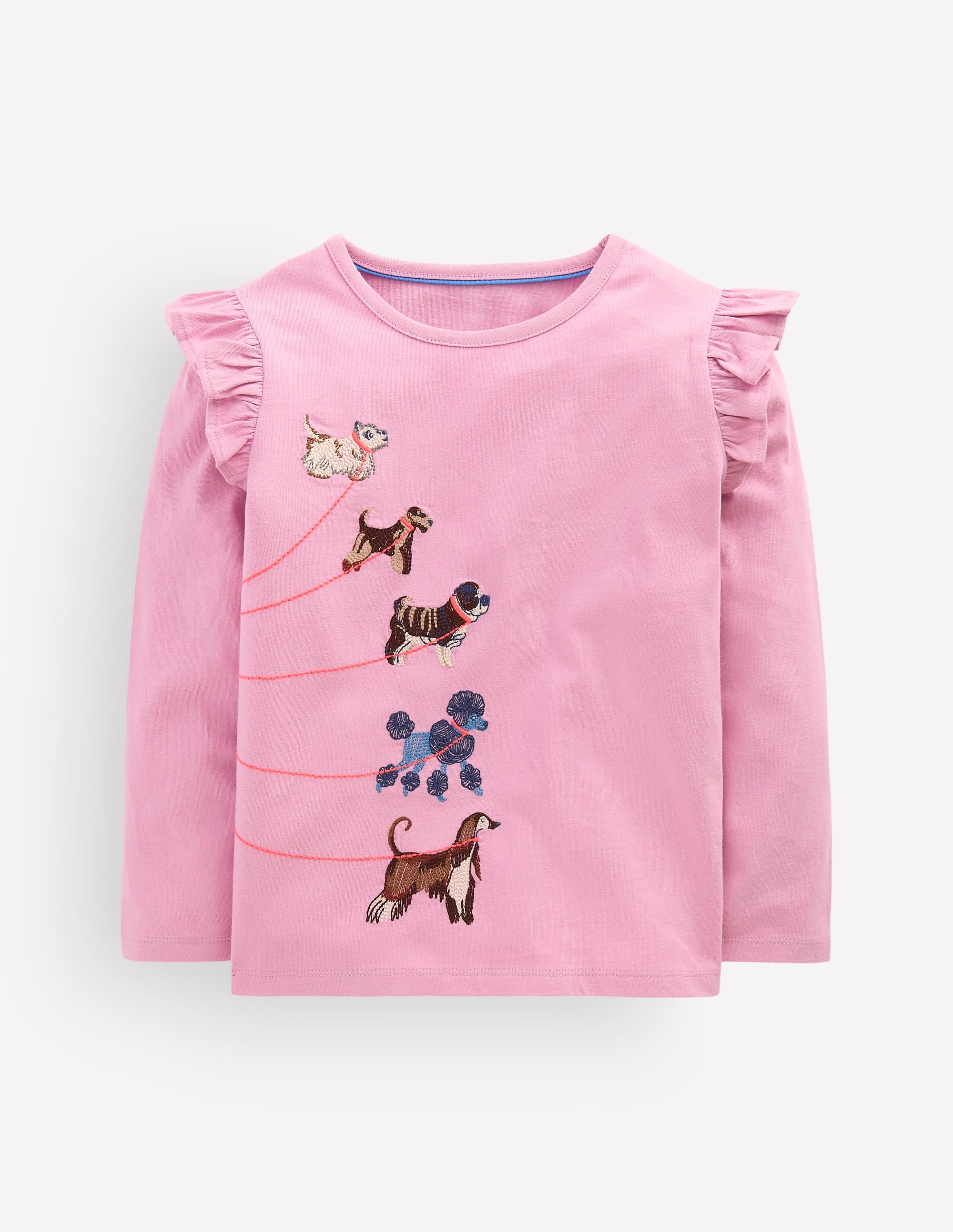 Long Sleeve Superstitch Tee-Soft Lavender Dogs - Image 1