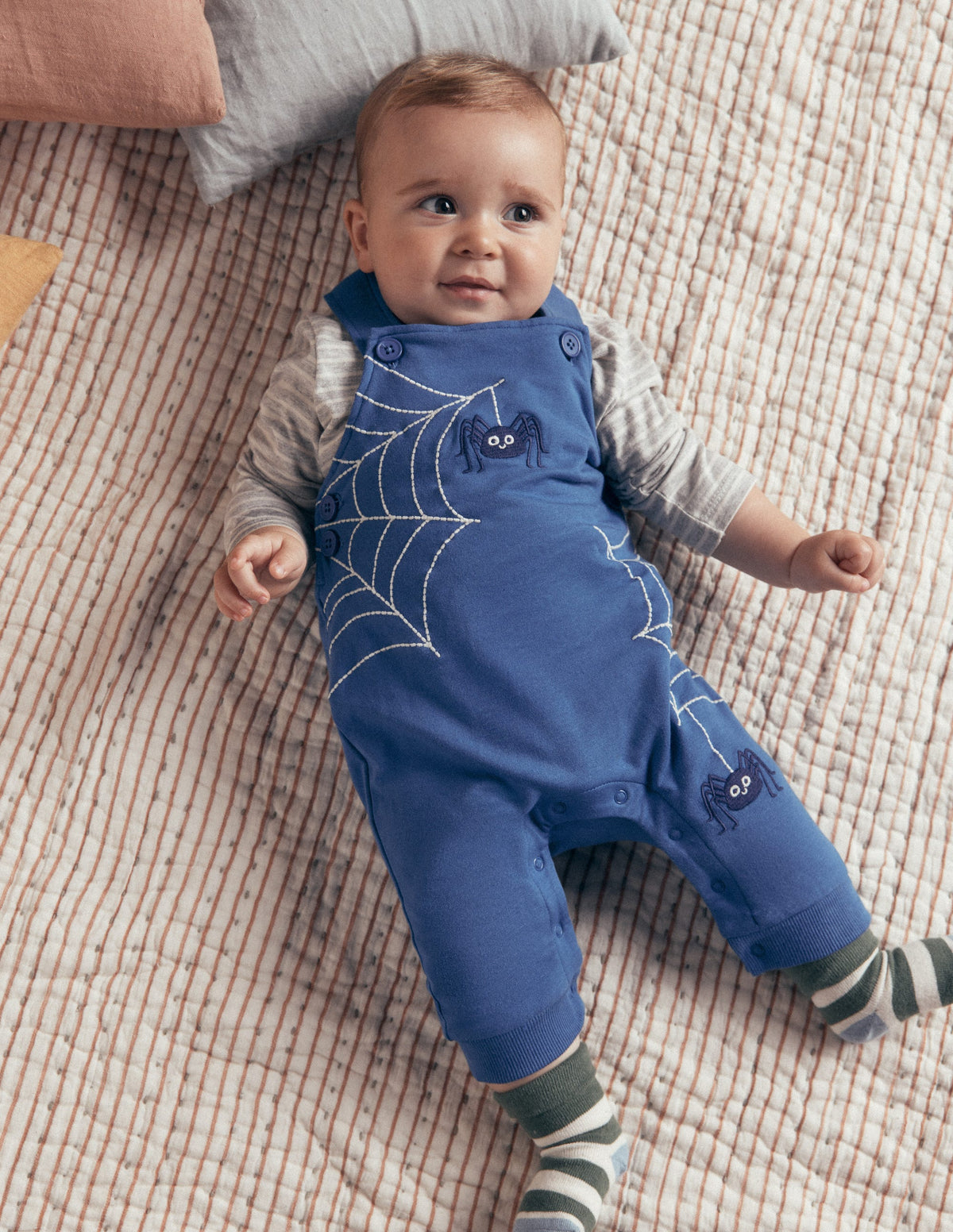 Jersey Overalls Set-Dark Blue Spider Webs - Image 2