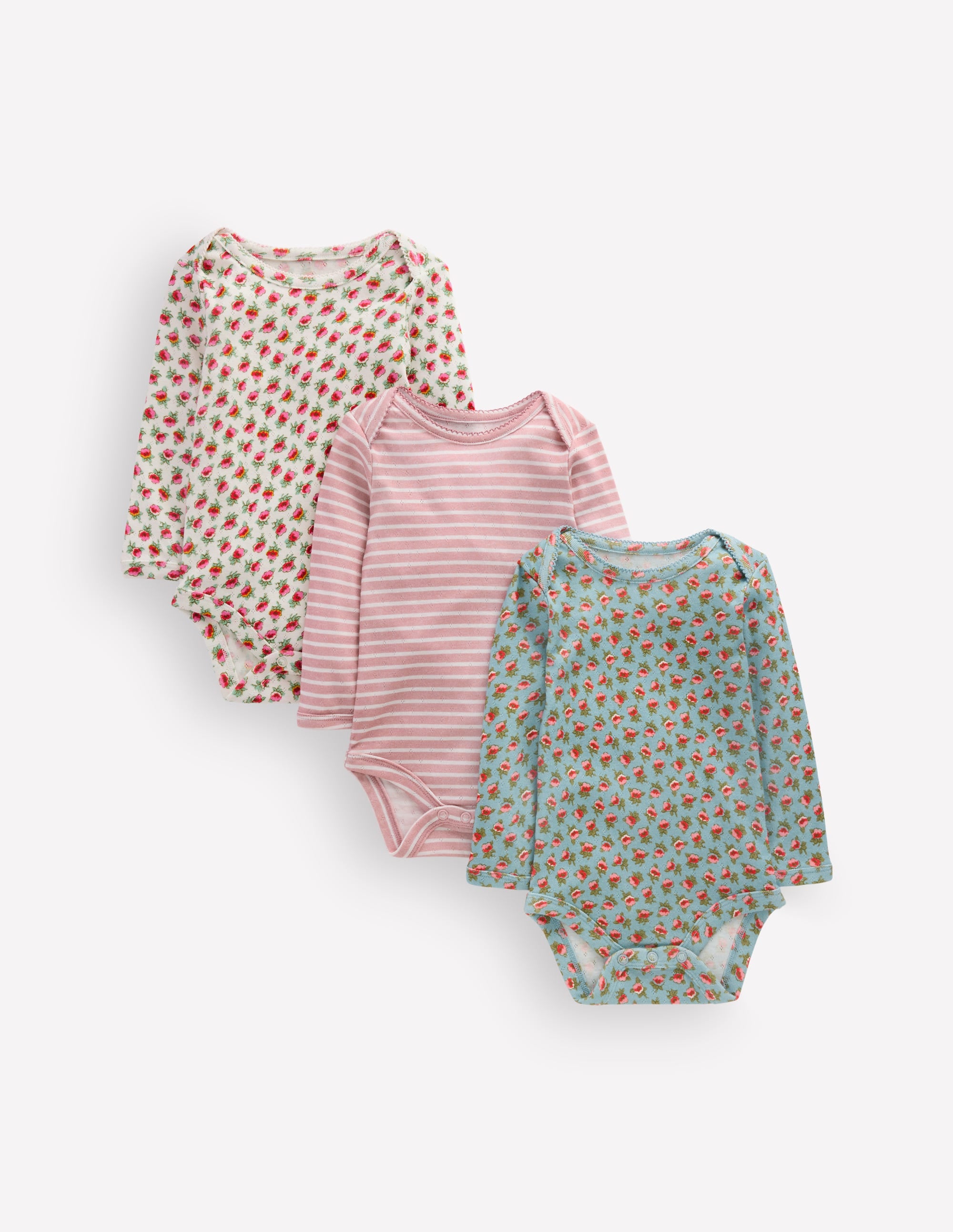 3-pack Pointelle Bodies-Multi Floral - Image 1