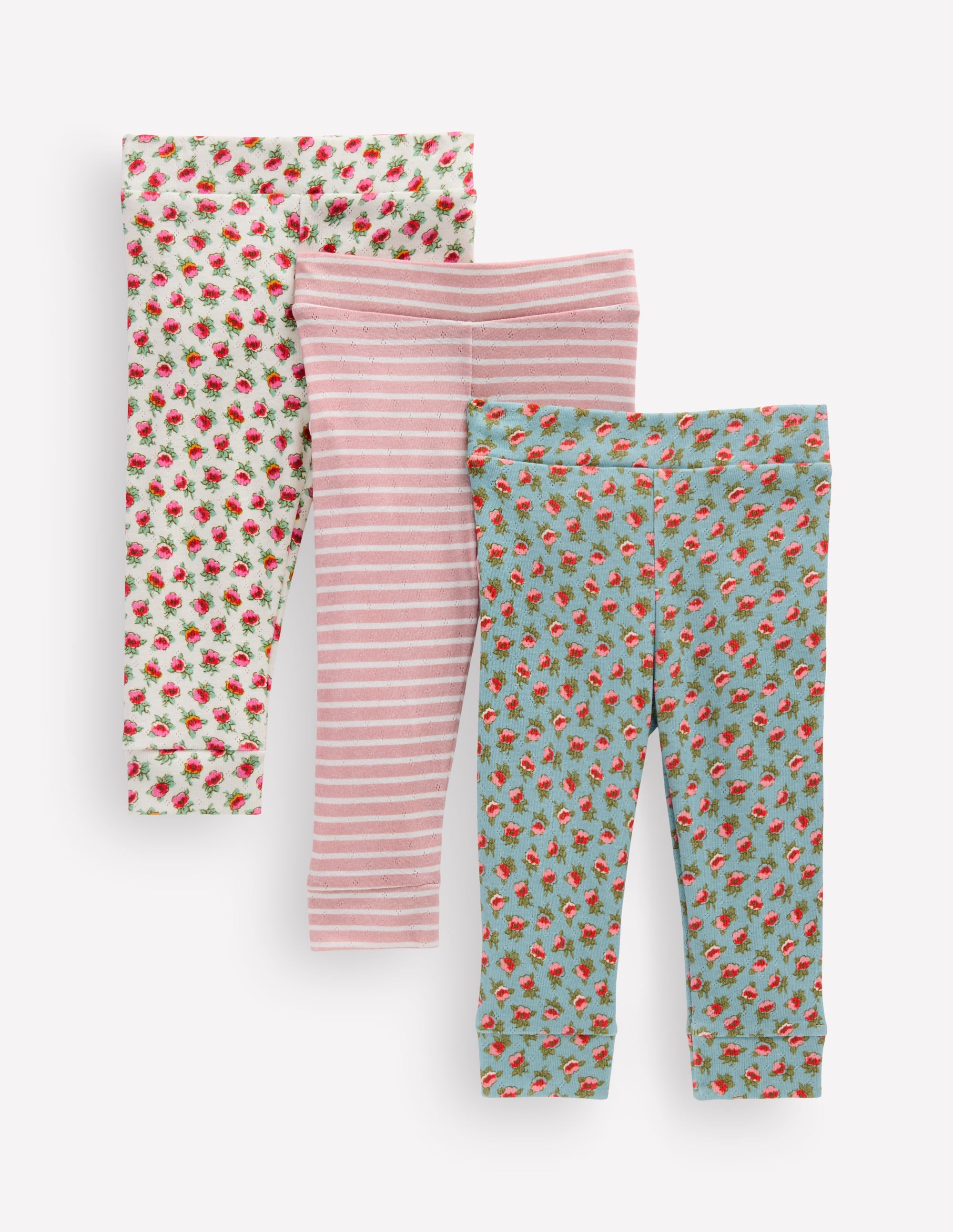 3-pack Pointelle Leggings-Multi Floral - Image 2
