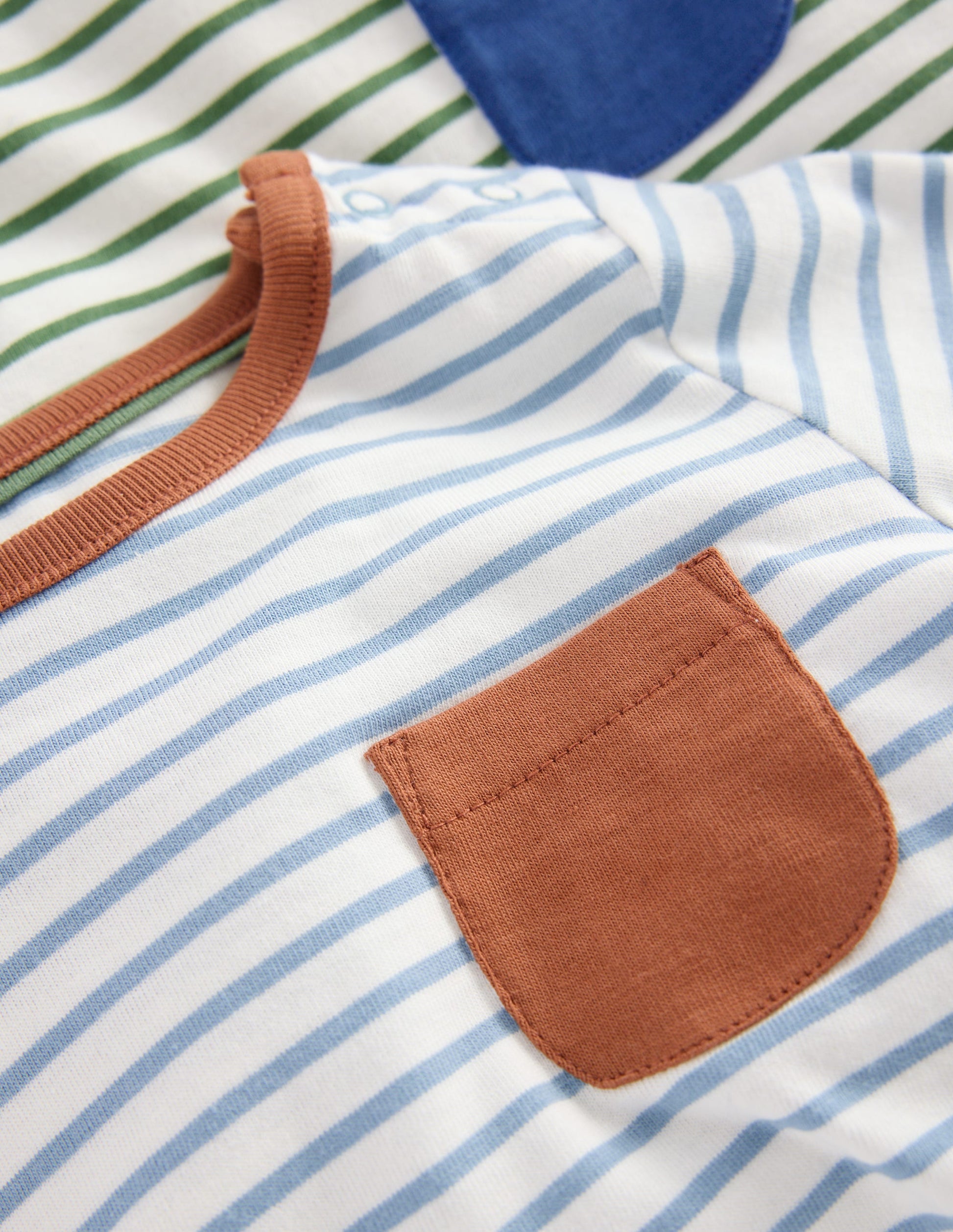 Twin Pack Cotton T-Shirt-Multi Stripe-2