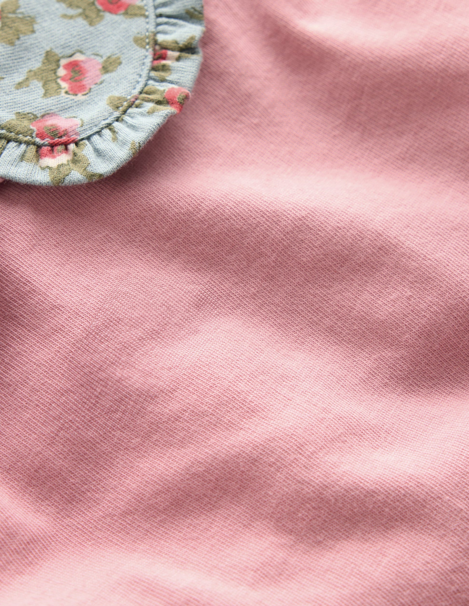 Collared Jersey Set-Pink/Blue Ditsy Floral-3