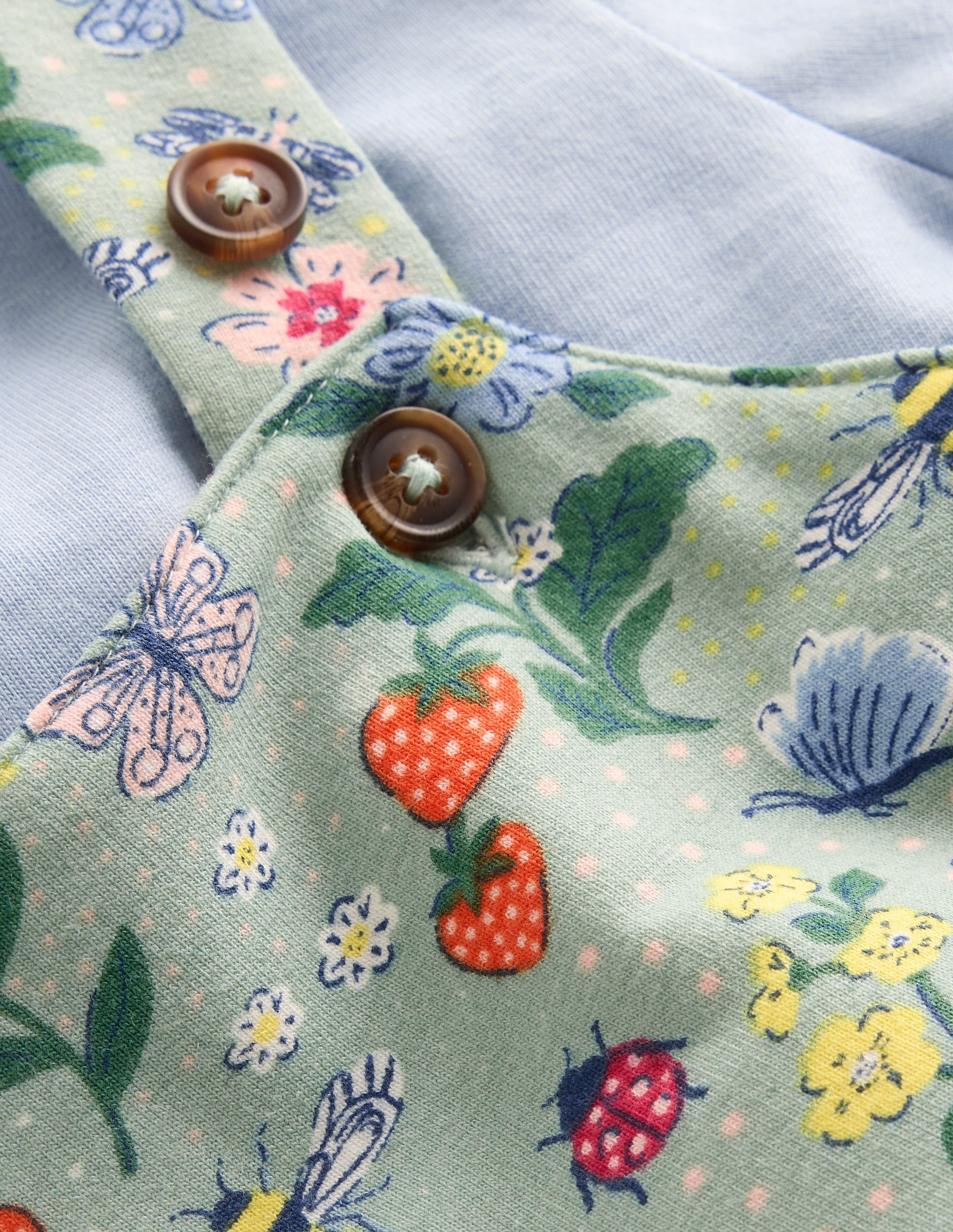 Jersey Overalls Set-Green Bee Garden-3