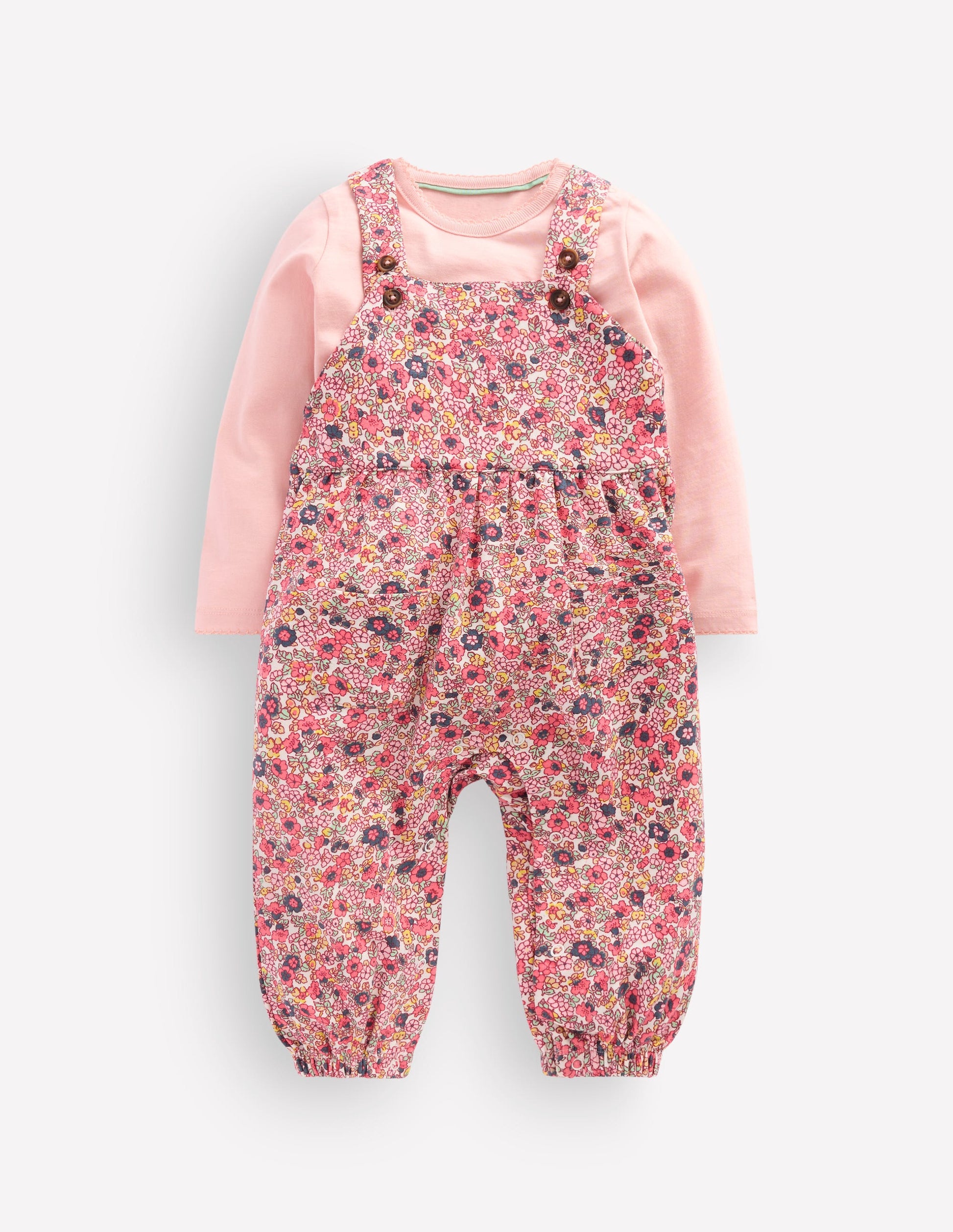 Jersey Overalls Set-Multi Ditsy Floral-1