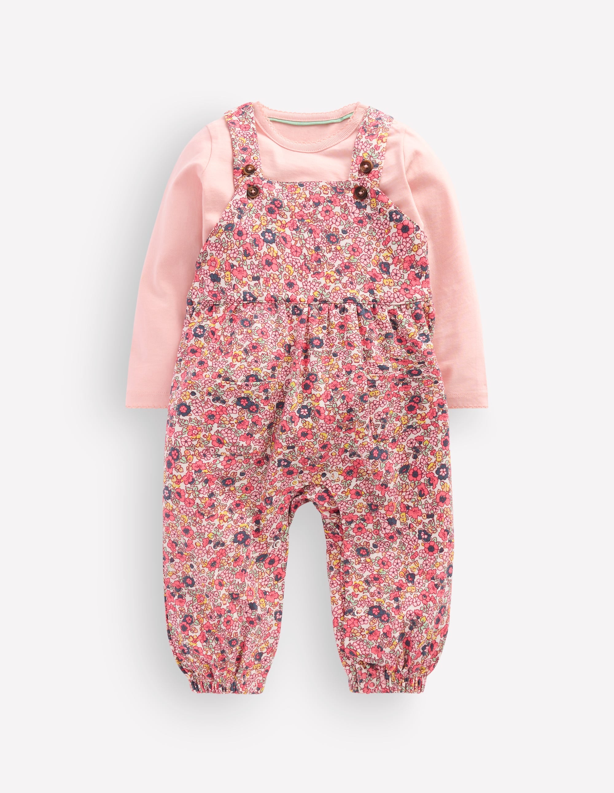 Jersey Overalls Set-Multi Ditsy Floral - Image 1