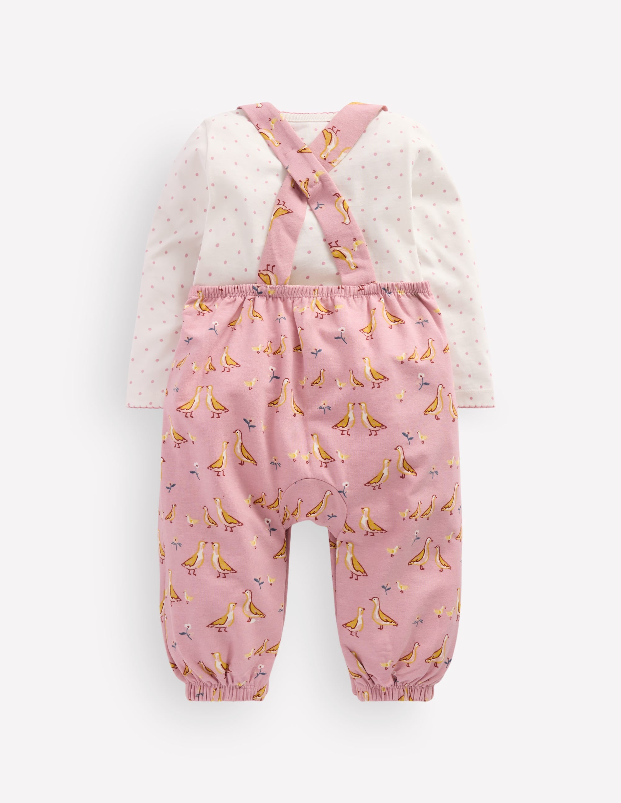 Jersey Overalls Set-Pink Ducks - Image 2